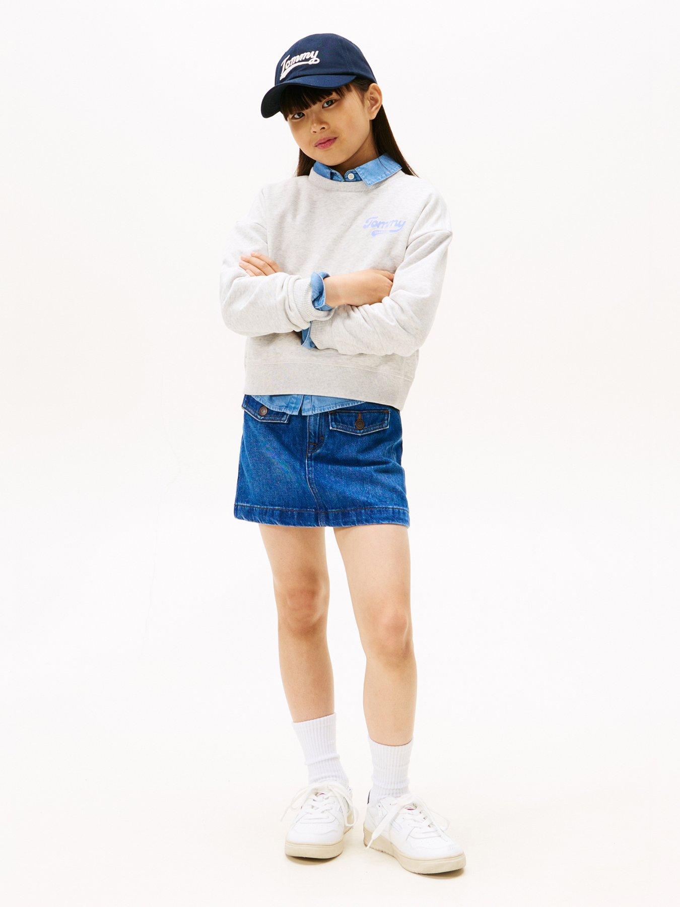 Image 3 of 5 of Tommy Hilfiger Girls Flock Sweatshirt - Heather