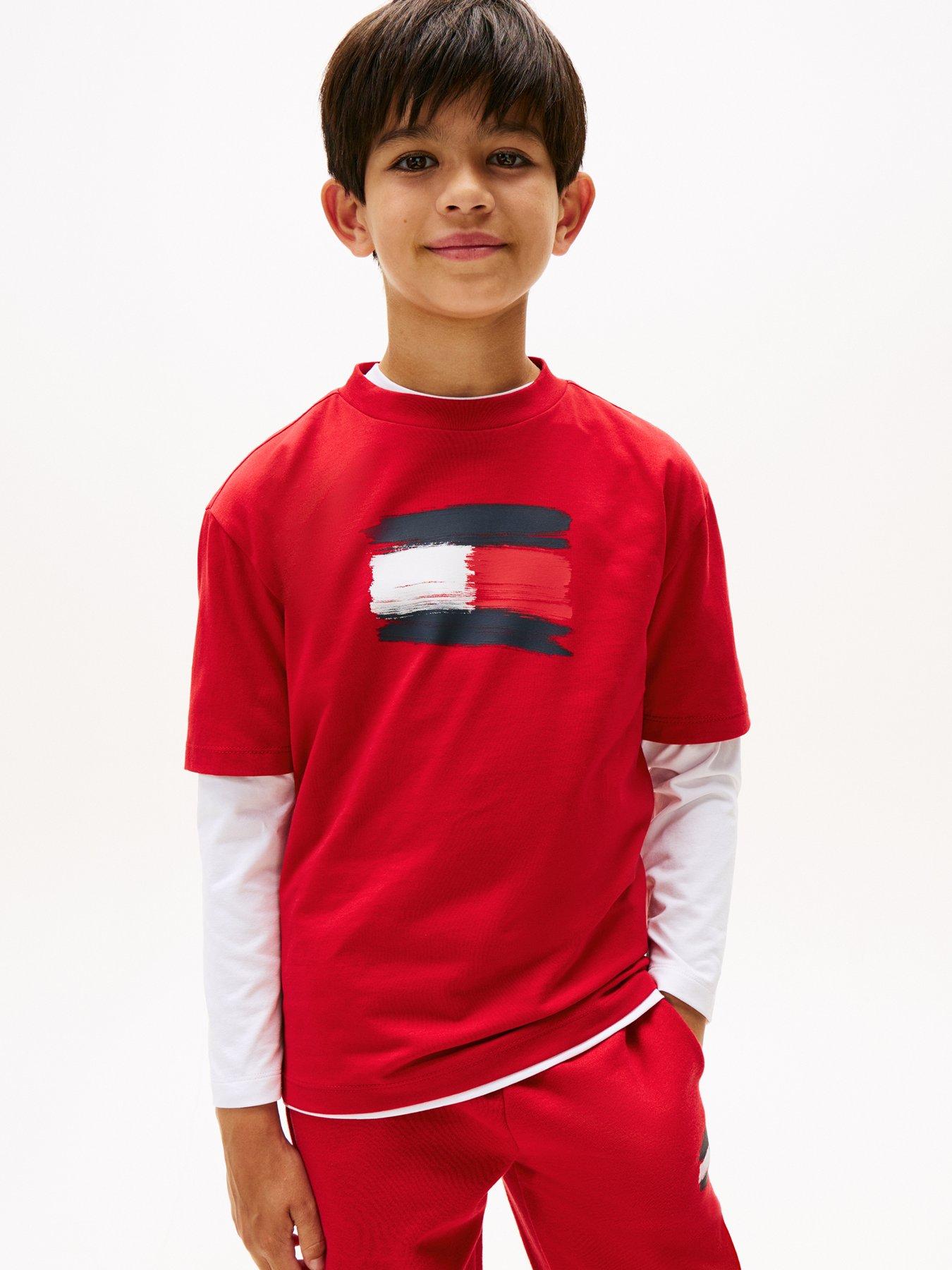 undefined Boys Flag Archive Short Sleeve T-Shirt - Medium Red