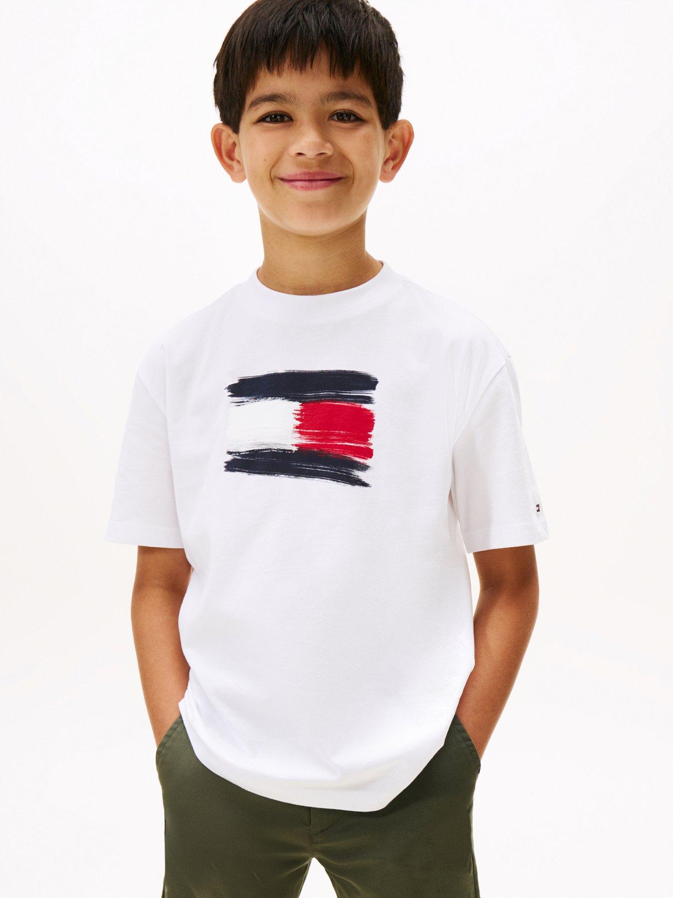 undefined Boys Flag Archive Short Sleeve T-Shirt - White