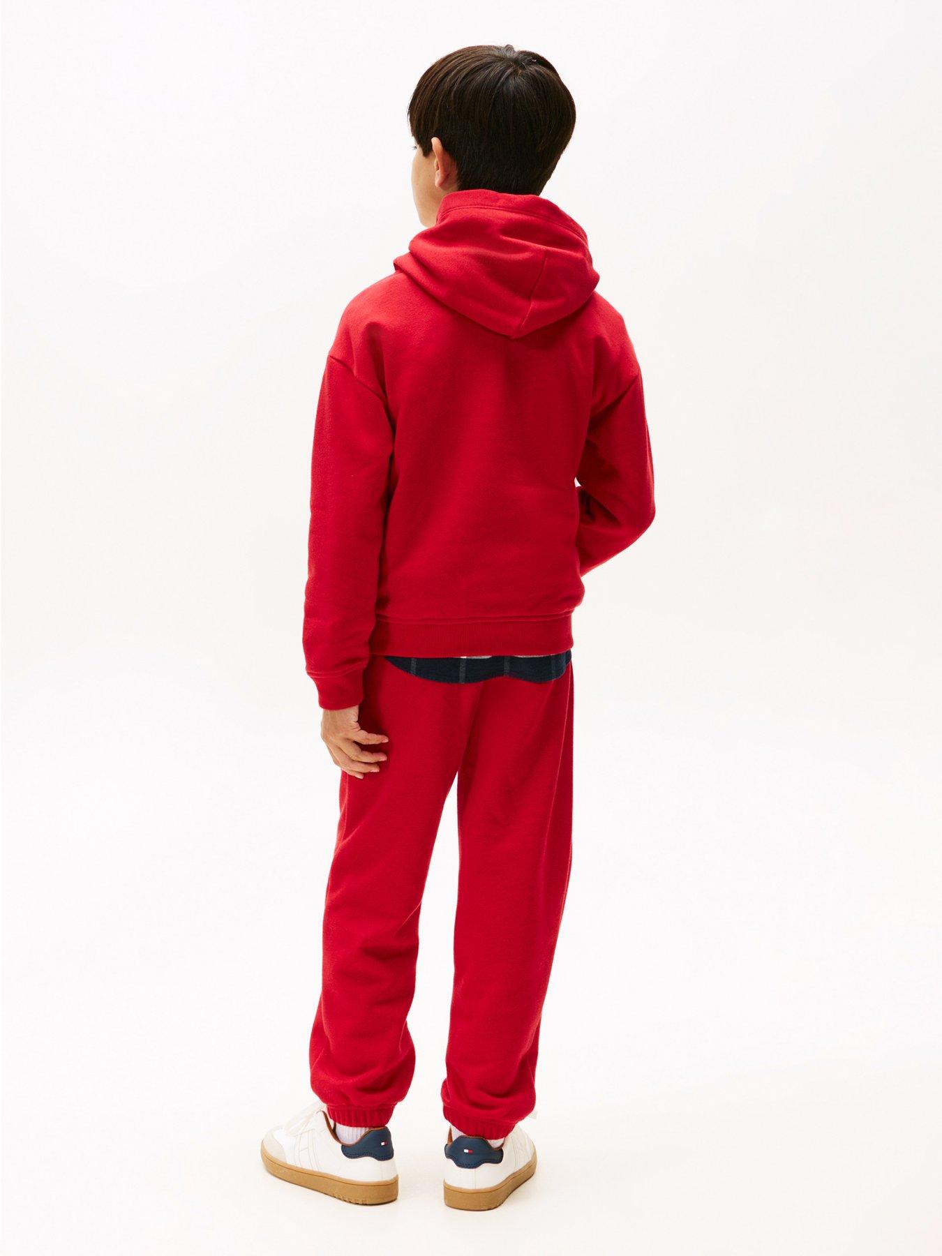 Image 2 of 5 of Tommy Hilfiger Boys Flag Hoodie - Medium Red