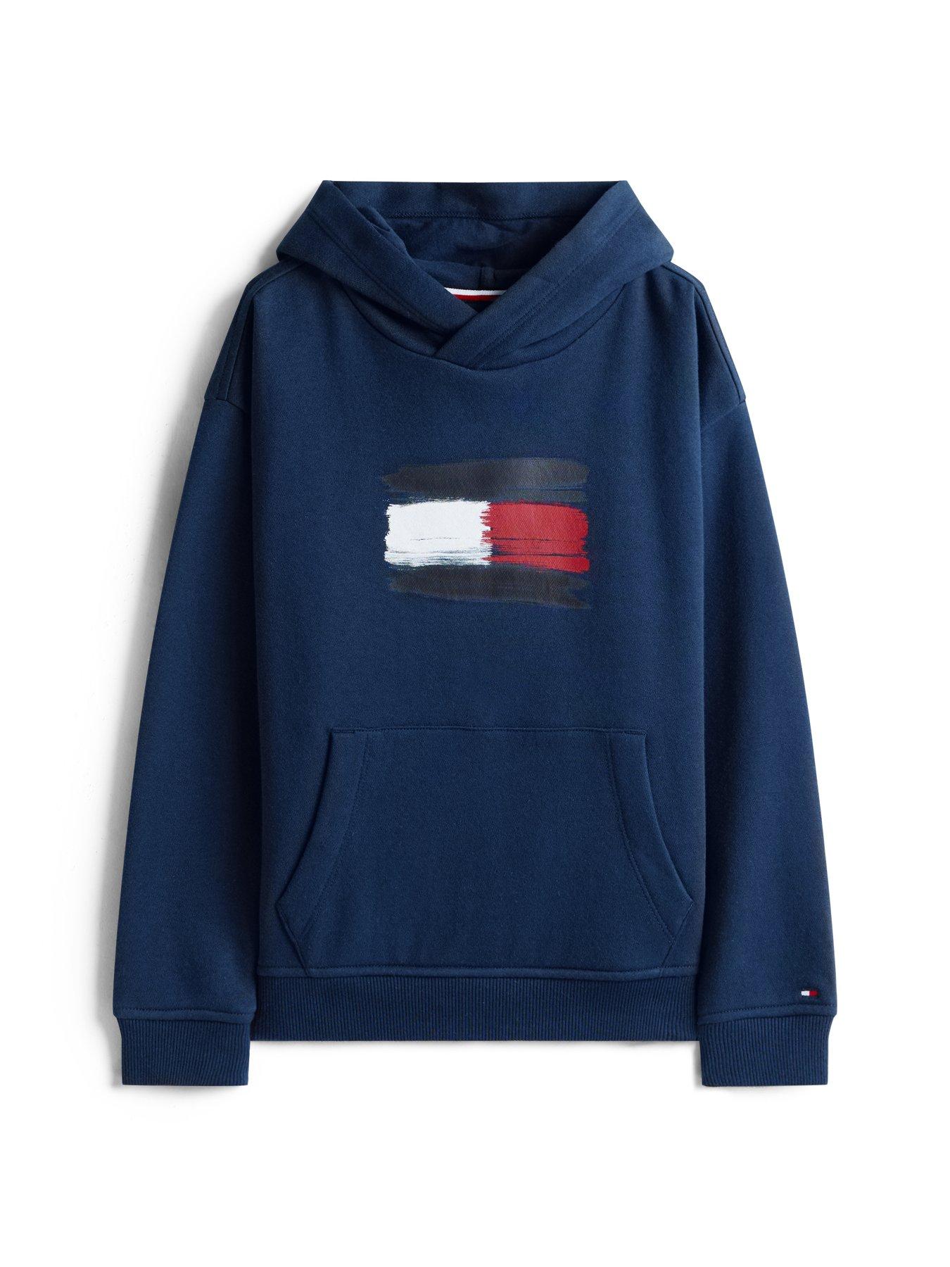 Image 5 of 5 of Tommy Hilfiger Boys Flag Hoodie - Night Navy
