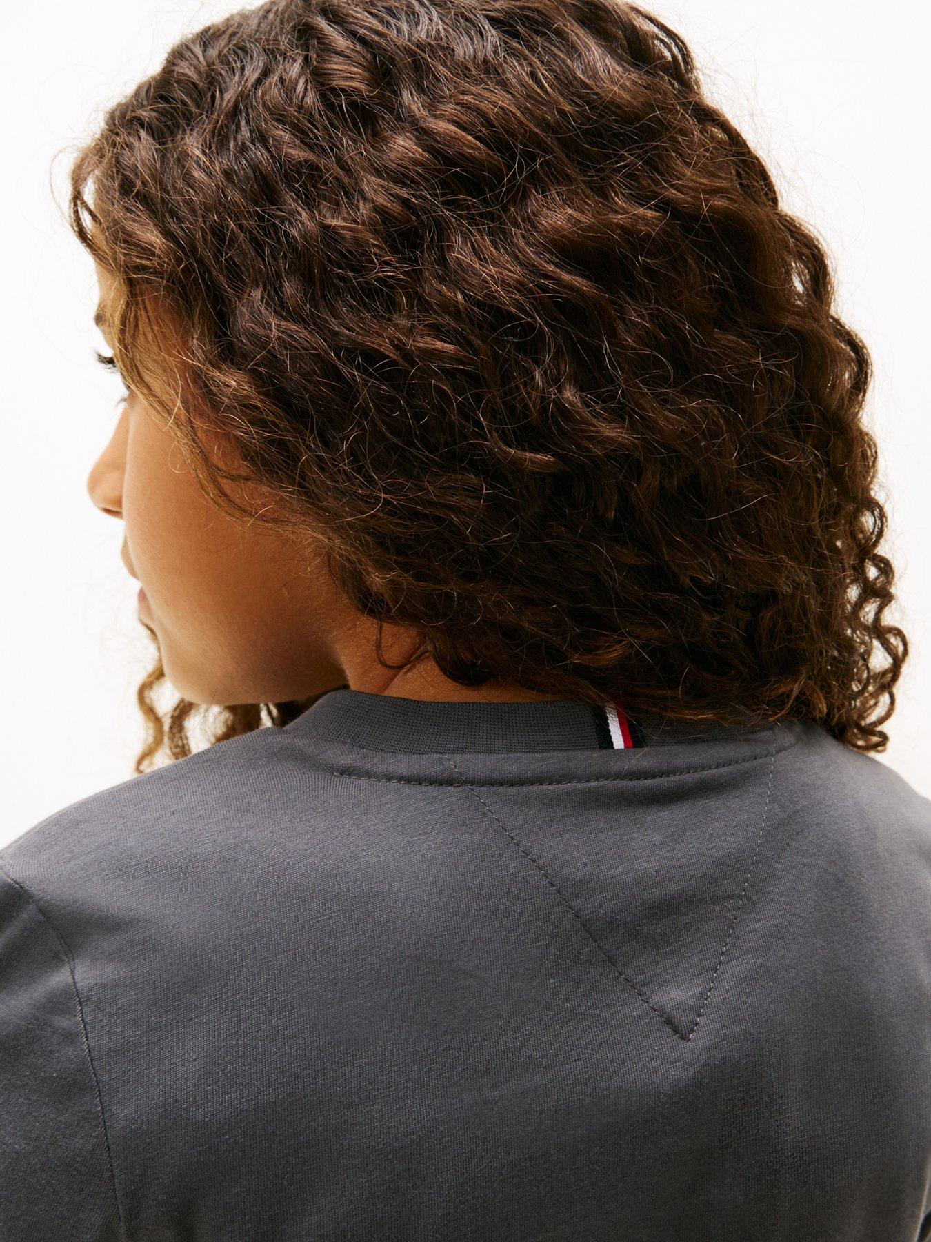 Image 2 of 5 of Tommy Hilfiger Boys Mini Corp Long Sleeve T-shirt  - Washed Black
