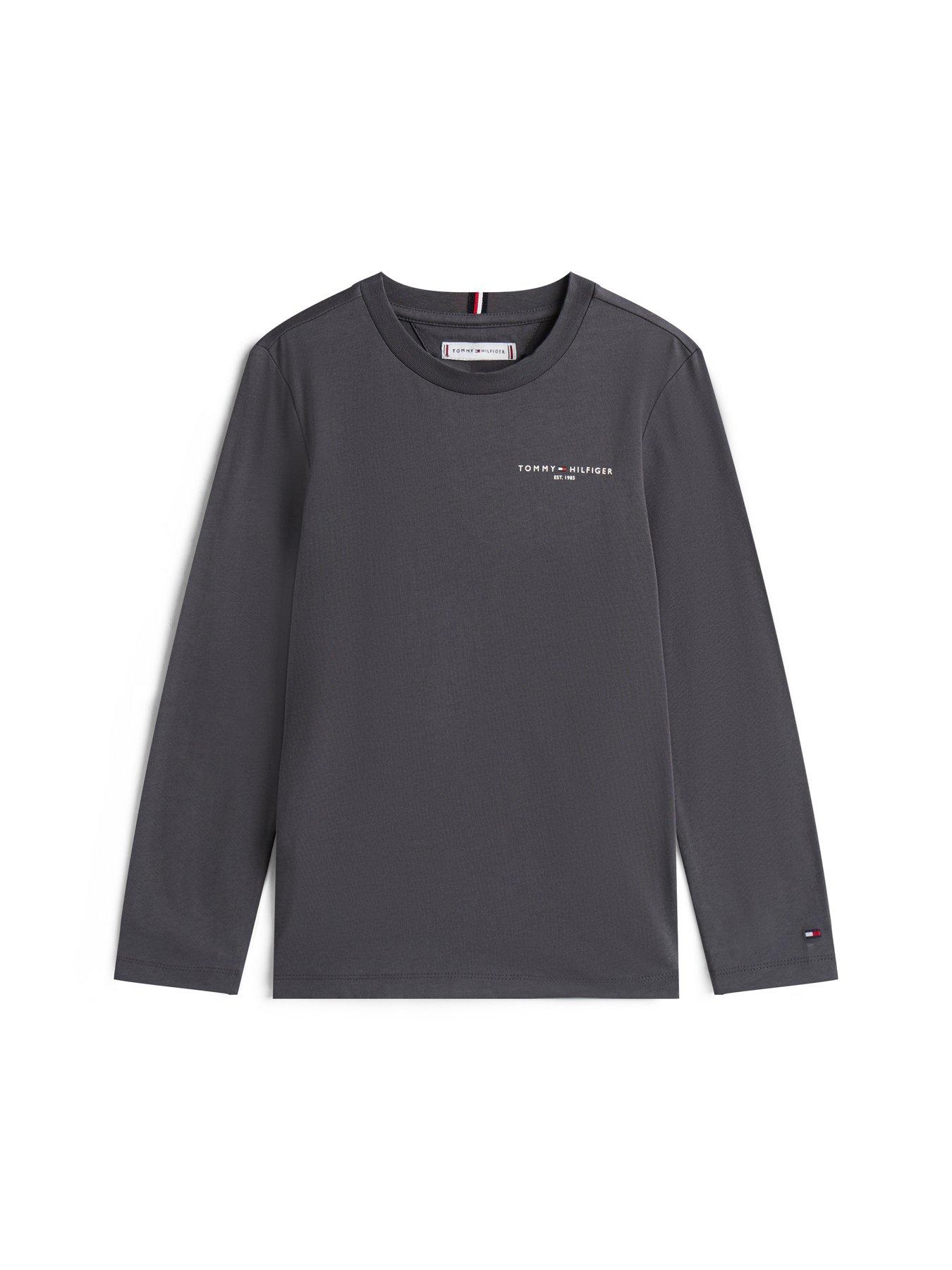 Image 5 of 5 of Tommy Hilfiger Boys Mini Corp Long Sleeve T-shirt  - Washed Black