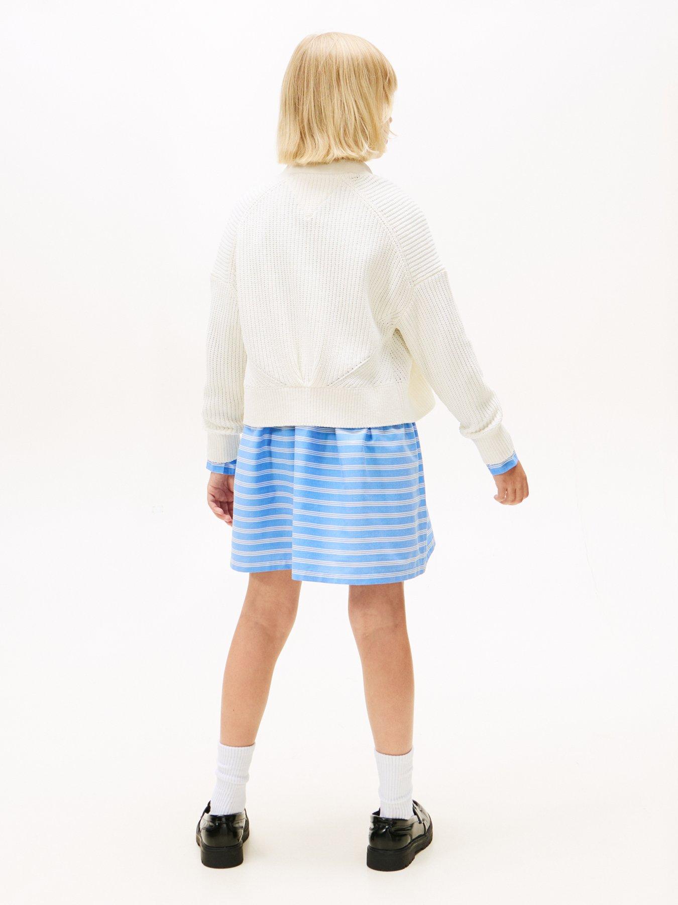  image of tommy-hilfiger-girls-chenille-cardigan-off-white