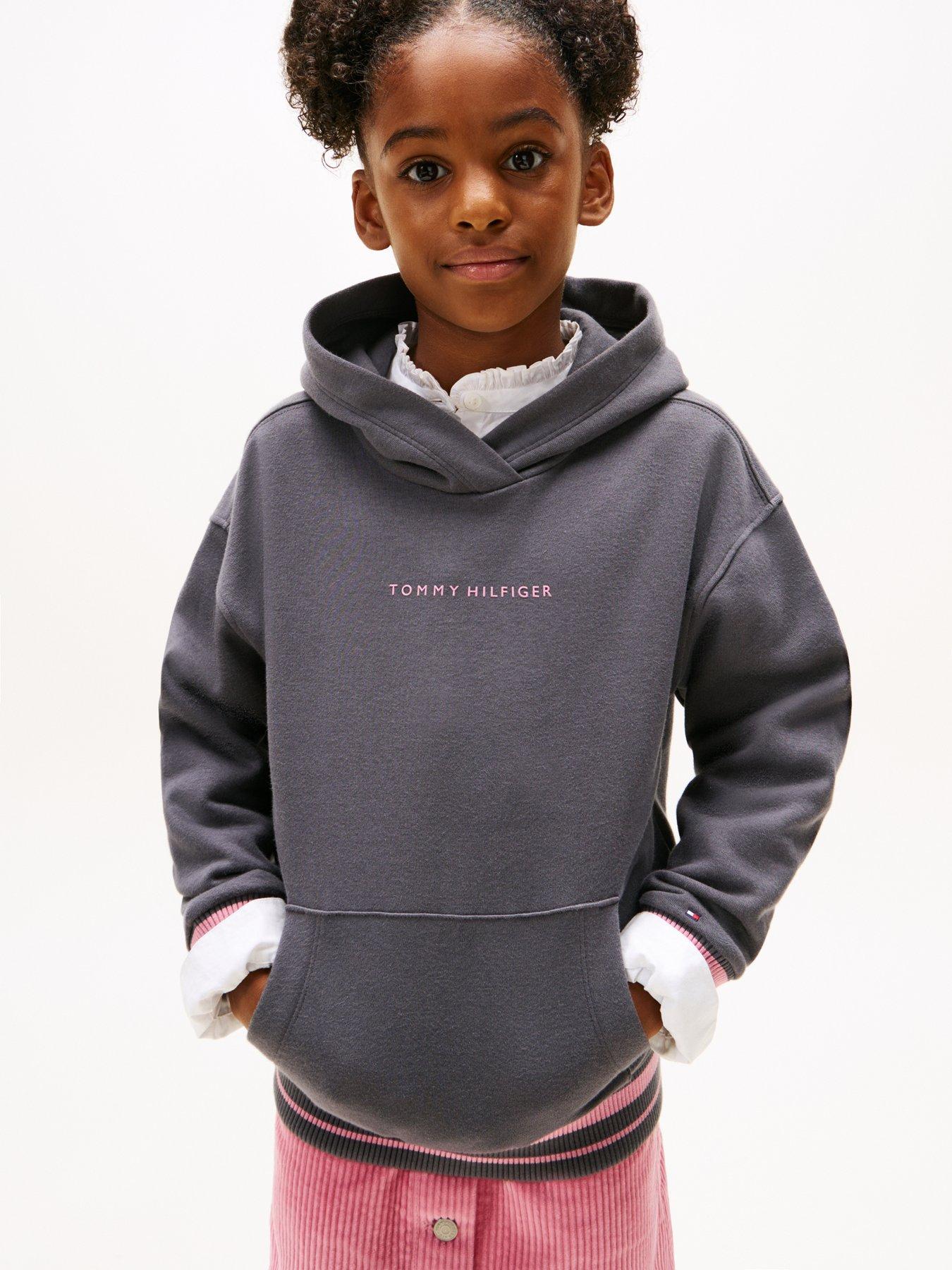 undefined Girls Mini Logo Hoodie - Washed - Black