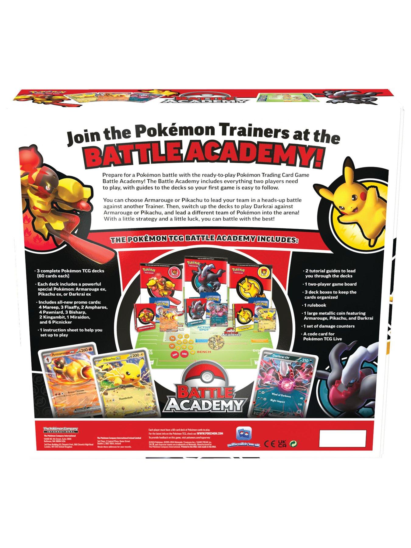  image of pokemon-battle-academynbsptrading-cardnbspgame-with-darkrai-armarouge-and-pikachu