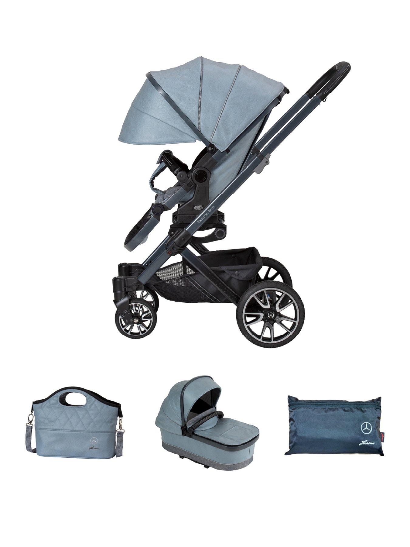 Image 1 of 7 of Mercedes Avantgarde GTX Pushchair, Carrycot &amp; Changing Bag Bag - Denim Blue