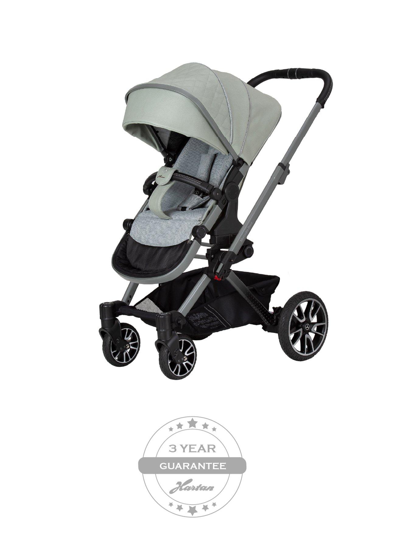 Image 2 of 7 of Mercedes Avantgarde GTX Pushchair, Carrycot &amp; Changing Bag Bag - Sage Grey