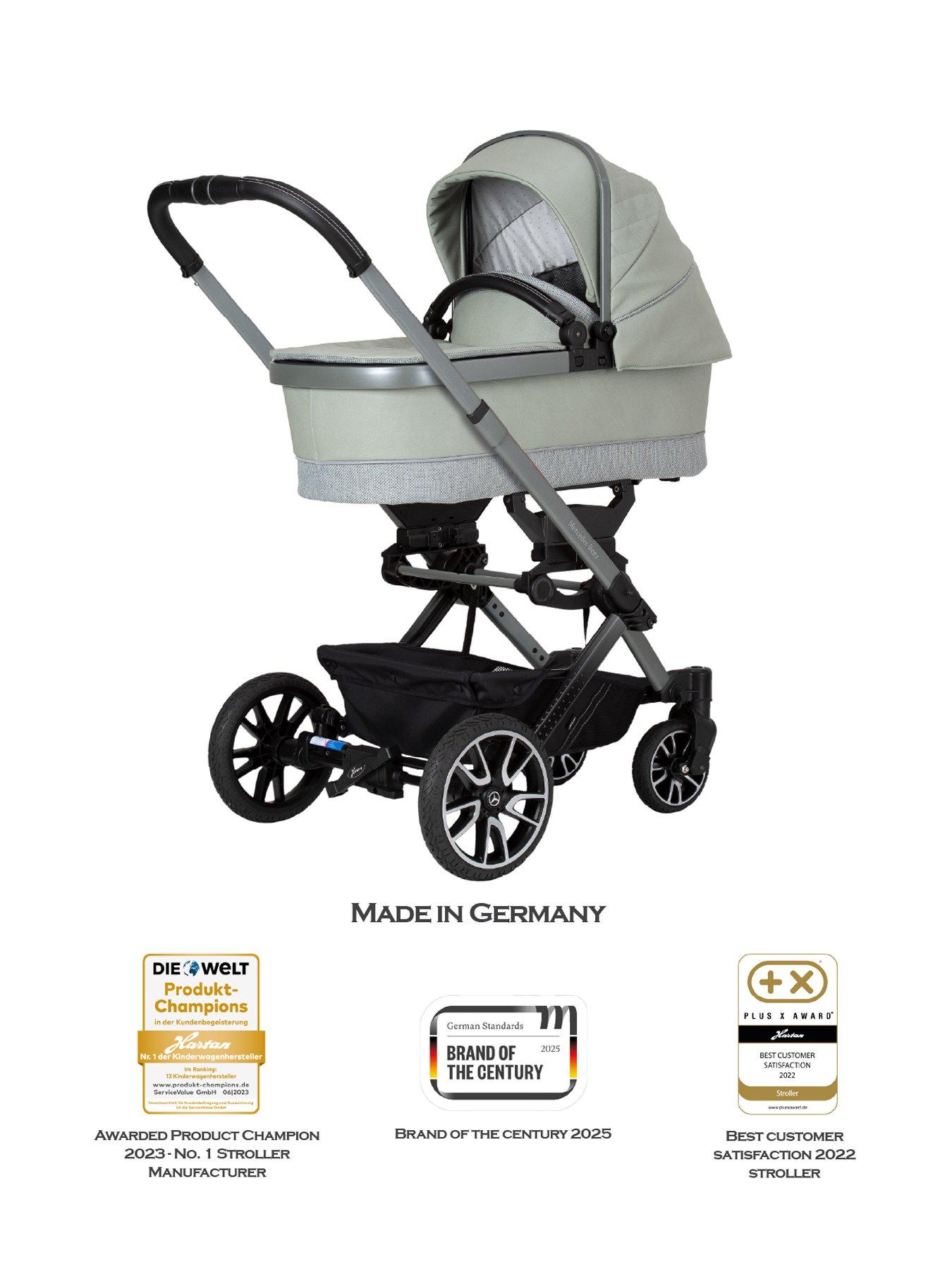 Image 3 of 7 of Mercedes Avantgarde GTX Pushchair, Carrycot &amp; Changing Bag Bag - Sage Grey