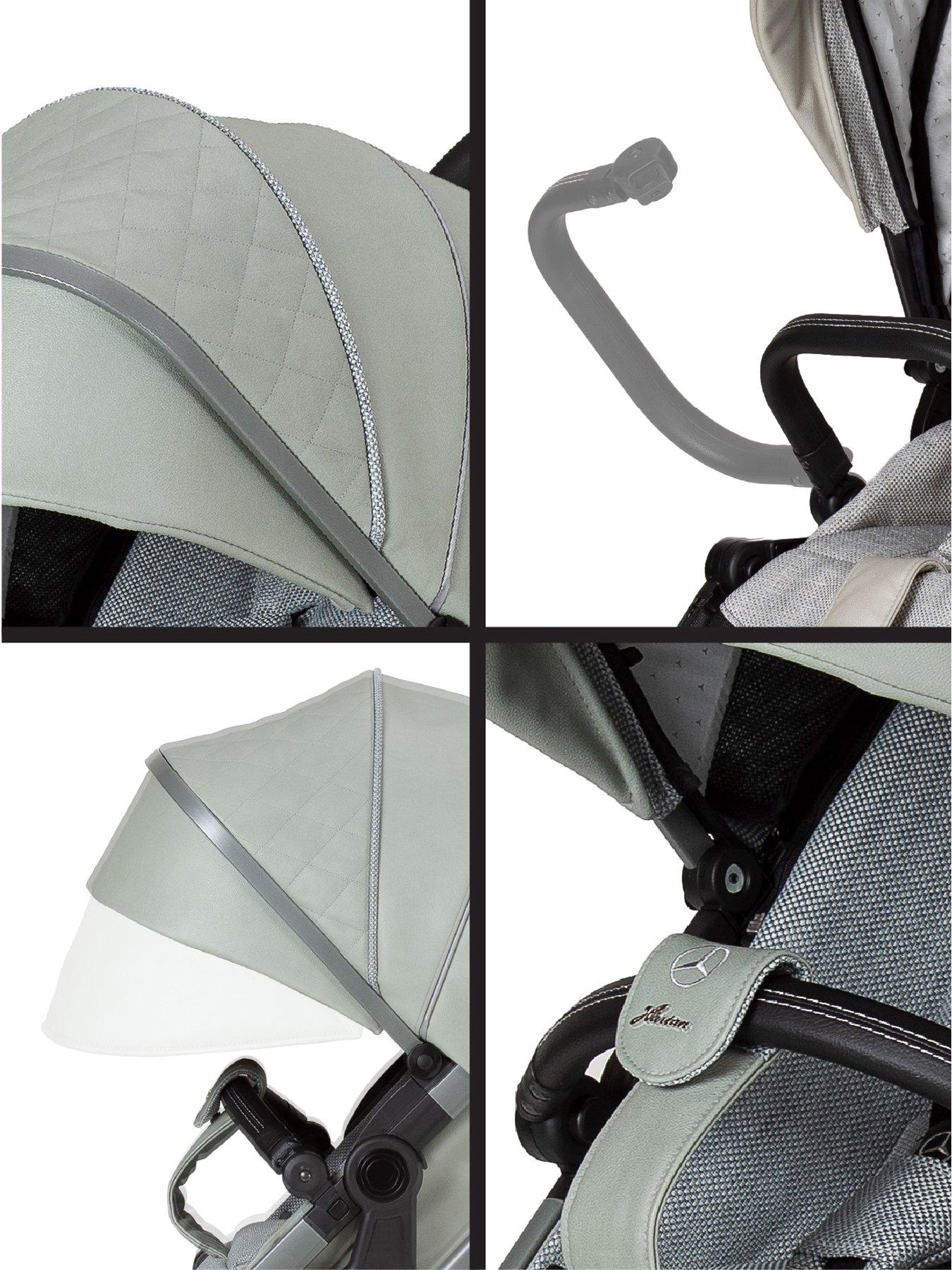 Image 6 of 7 of Mercedes Avantgarde GTX Pushchair, Carrycot &amp; Changing Bag Bag - Sage Grey