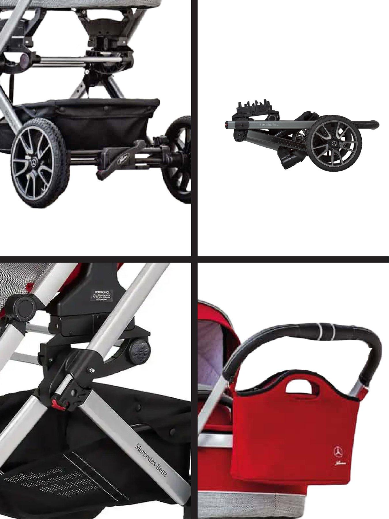 Image 5 of 7 of Mercedes Avantgarde GTX Pushchair, Carrycot &amp; Changing Bag Bag - Hyancinth Red