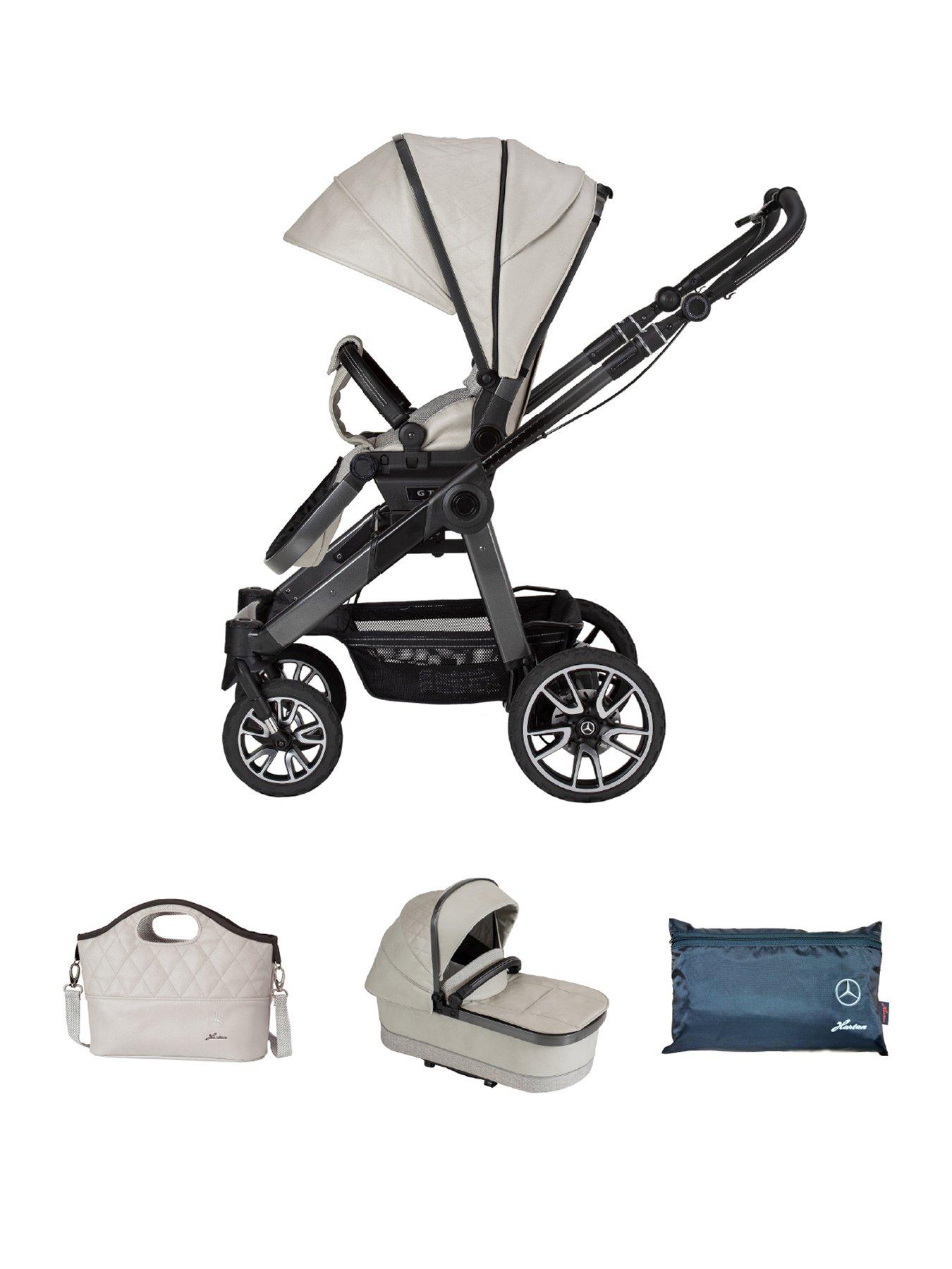 Image 1 of 8 of Mercedes All-Terrain GTR Pushchair, Carrycot &amp; Changing Bag Bag - Moonstone
