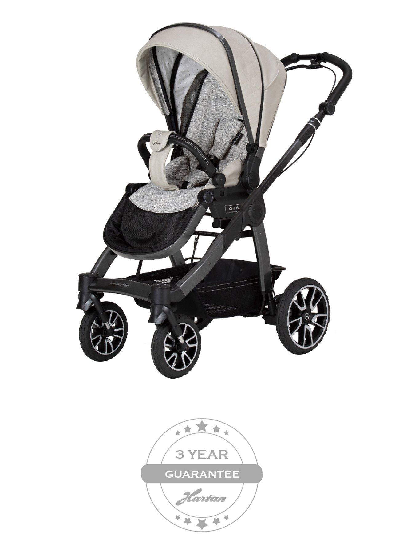 Image 3 of 8 of Mercedes All-Terrain GTR Pushchair, Carrycot &amp; Changing Bag Bag - Moonstone