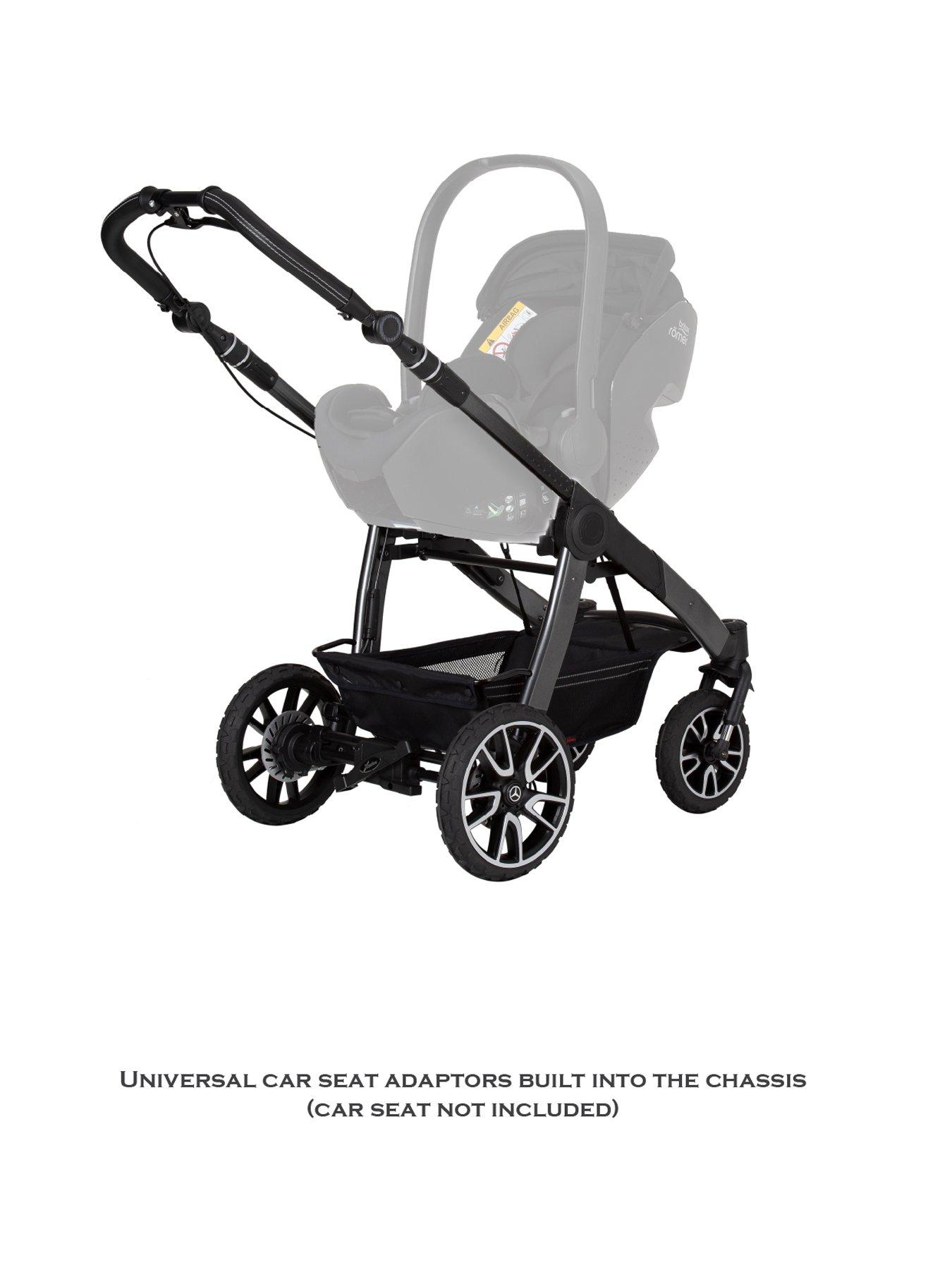 Image 4 of 8 of Mercedes All-Terrain GTR Pushchair, Carrycot &amp; Changing Bag Bag - Moonstone