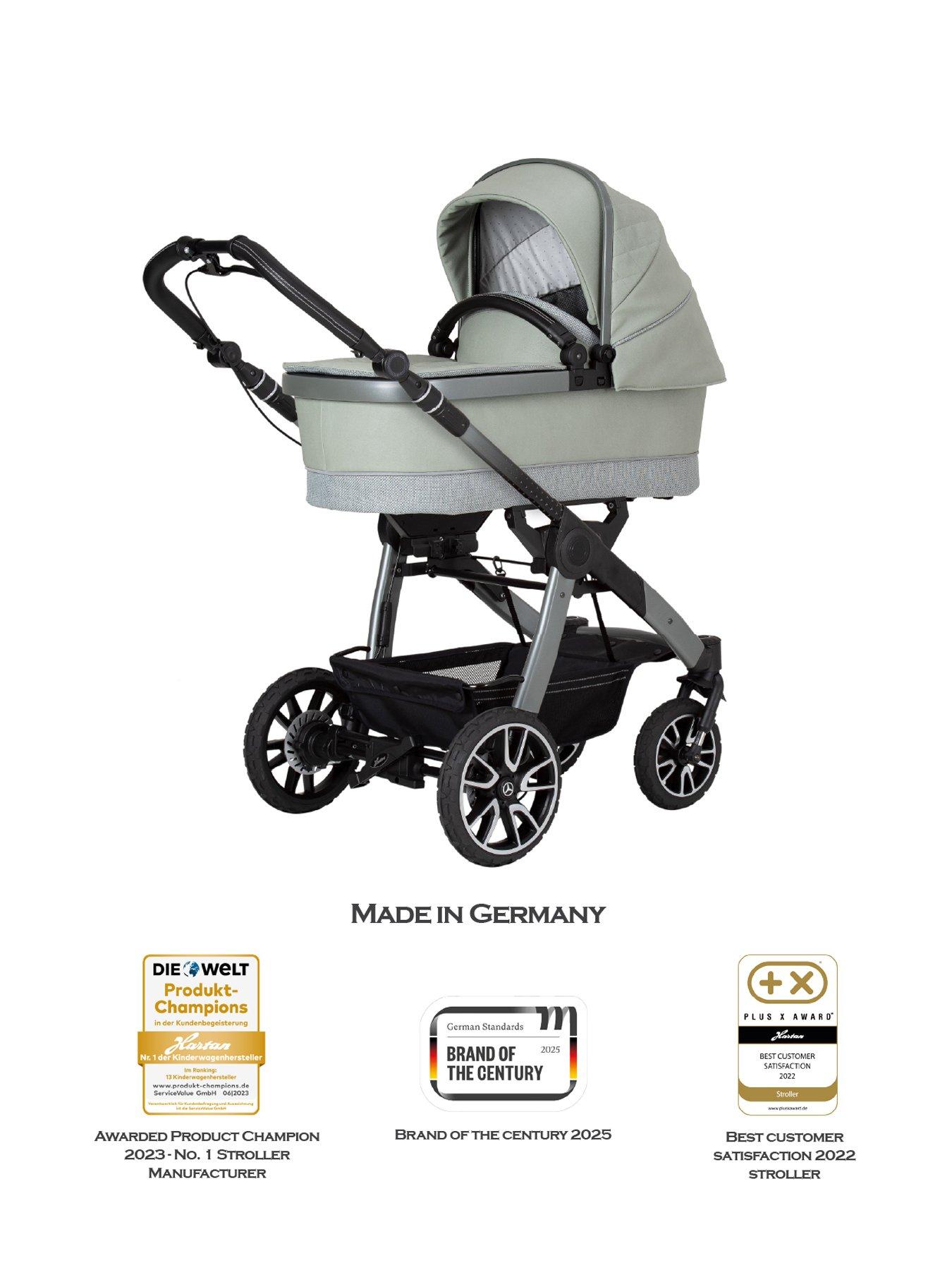 Image 2 of 8 of Mercedes All-Terrain GTR Pushchair, Carrycot &amp; Changing Bag Bag - Sage Grey