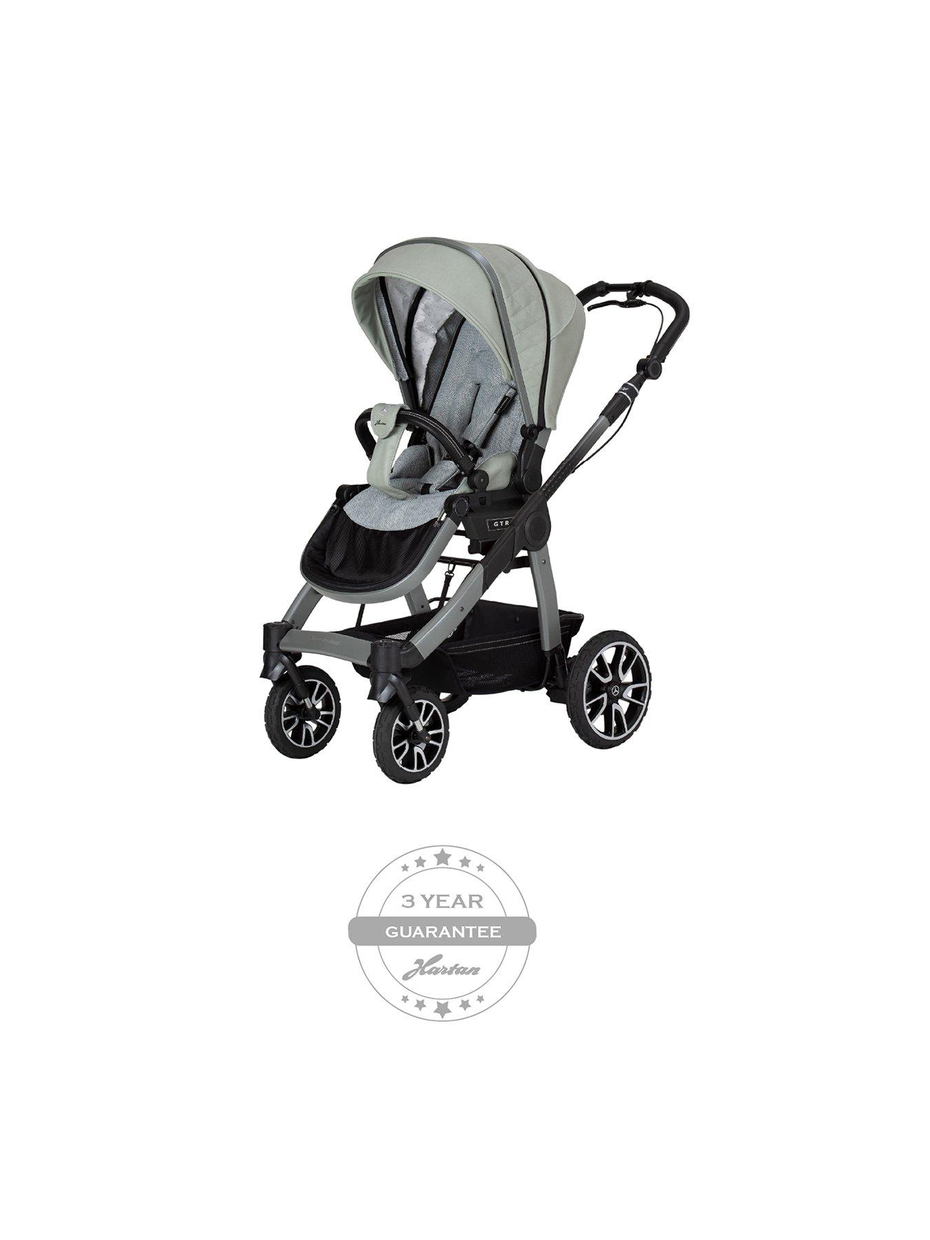 Image 2 of 7 of Mercedes All-Terrain GTR Pushchair, Carrycot & Changing Bag Bag - Sage Grey