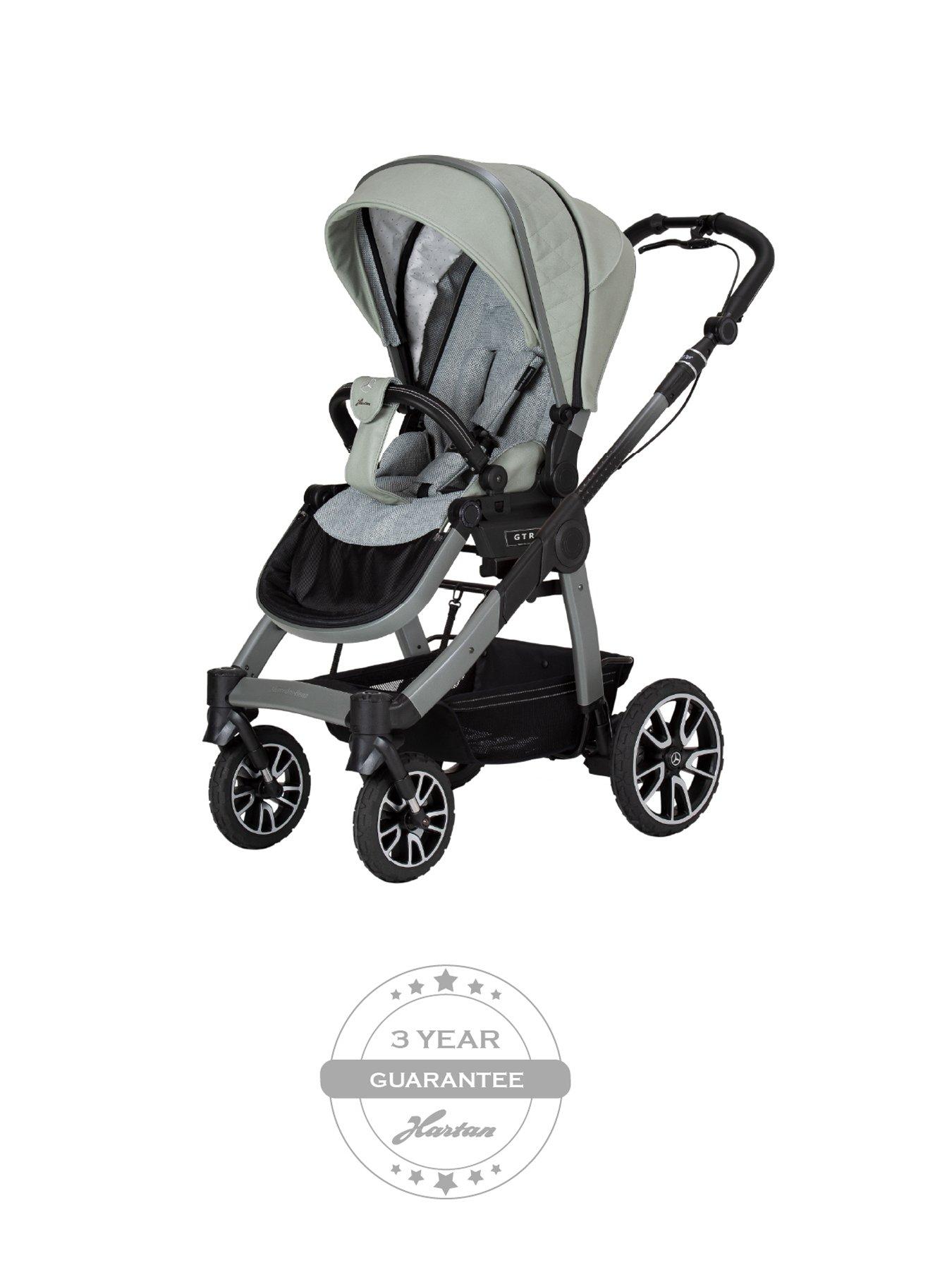 Image 3 of 8 of Mercedes All-Terrain GTR Pushchair, Carrycot &amp; Changing Bag Bag - Sage Grey