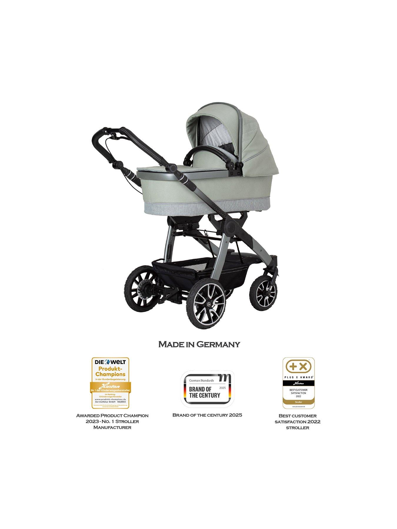 Image 3 of 7 of Mercedes All-Terrain GTR Pushchair, Carrycot & Changing Bag Bag - Sage Grey