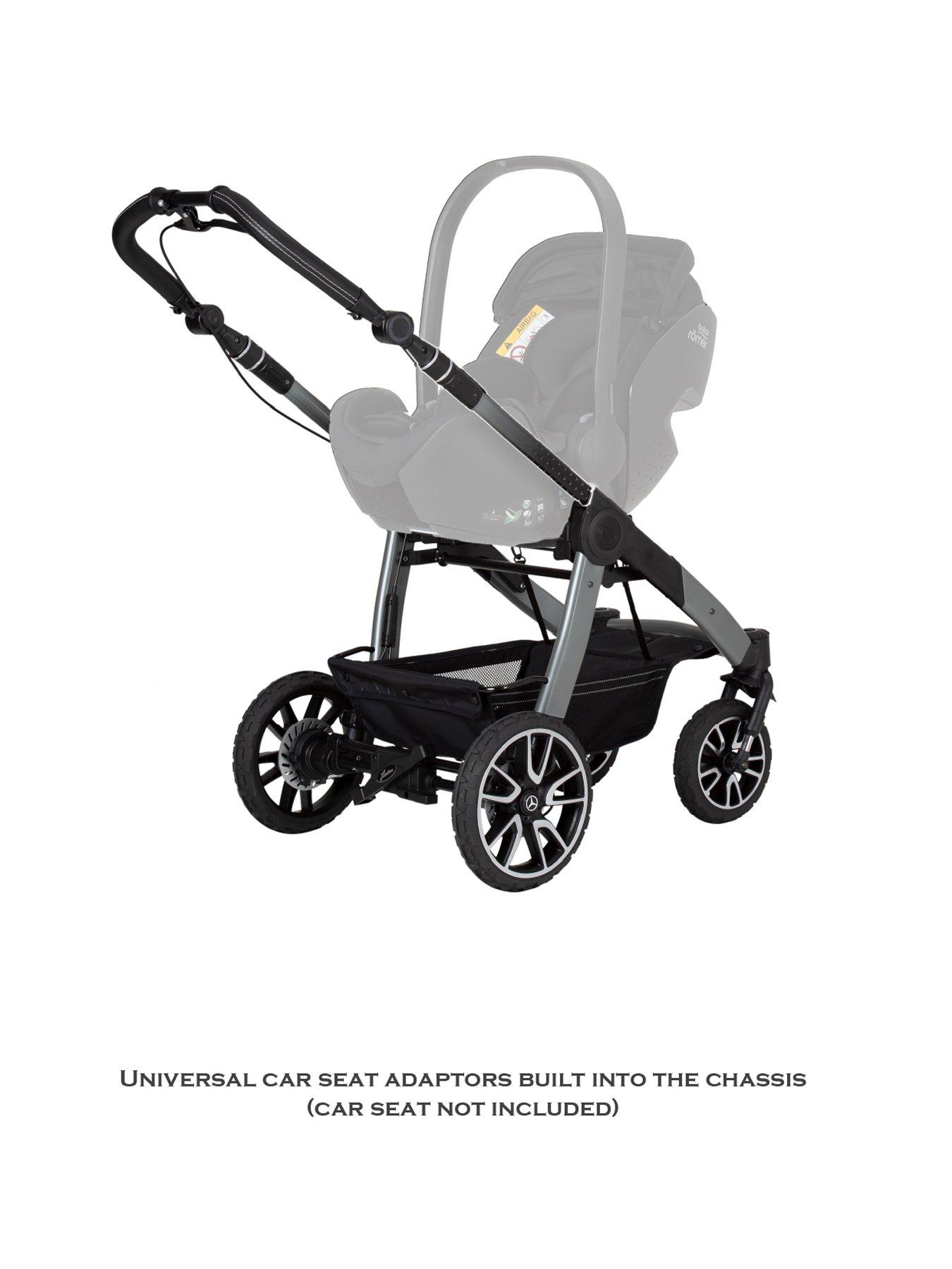 Image 4 of 7 of Mercedes All-Terrain GTR Pushchair, Carrycot & Changing Bag Bag - Sage Grey