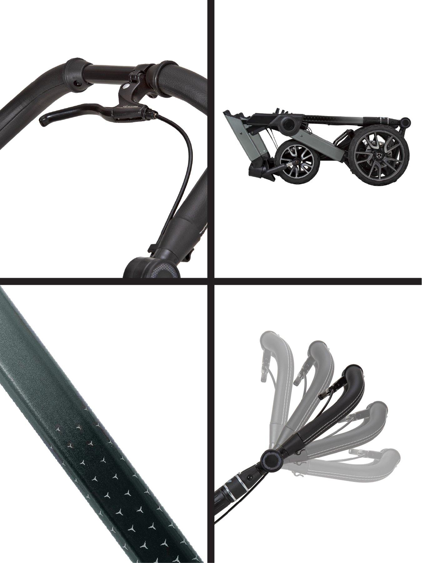 Image 5 of 8 of Mercedes All-Terrain GTR Pushchair, Carrycot &amp; Changing Bag Bag - Sage Grey