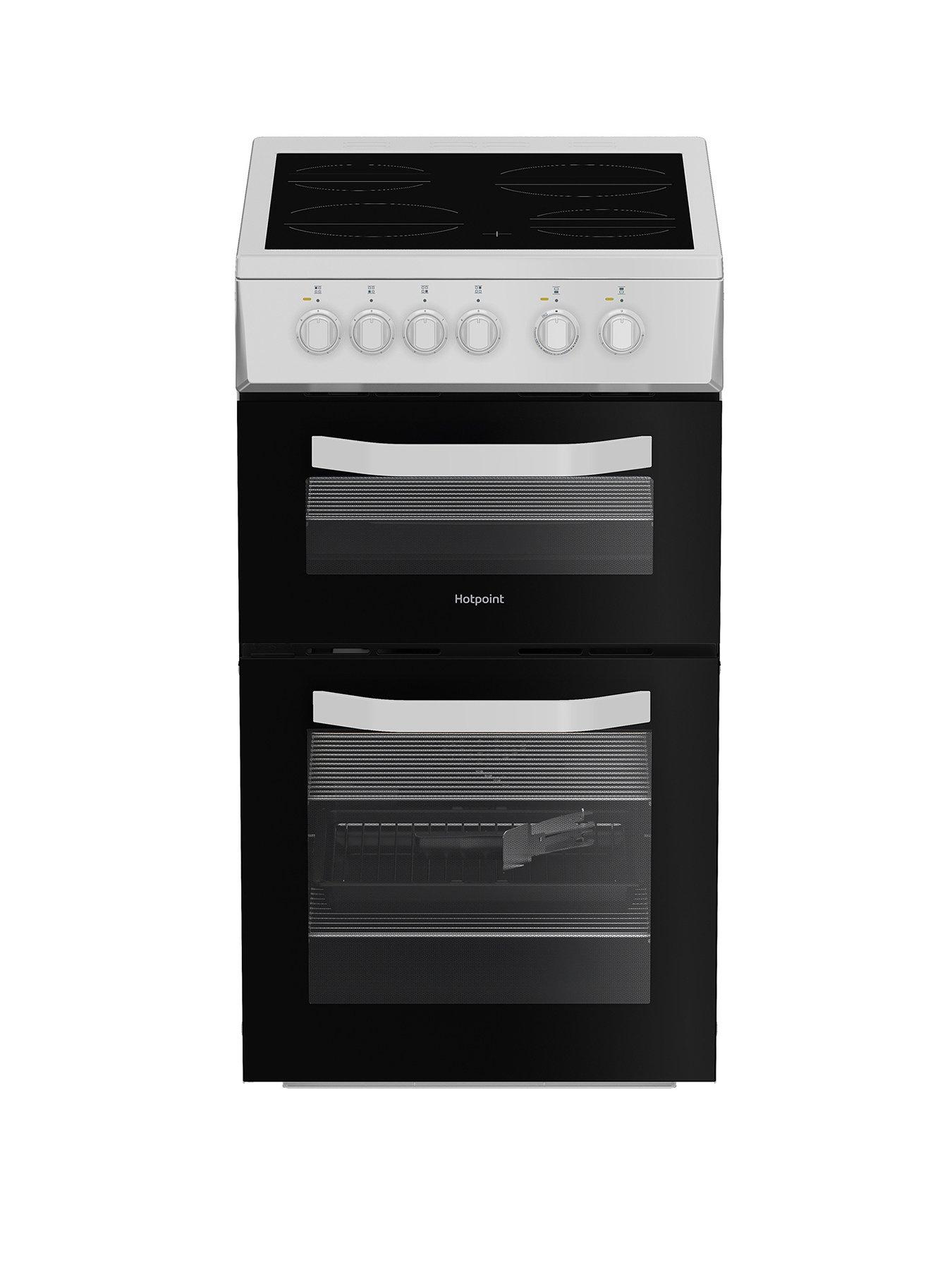 front image of hotpoint-hte5vcw-electric-twin-cooker-white