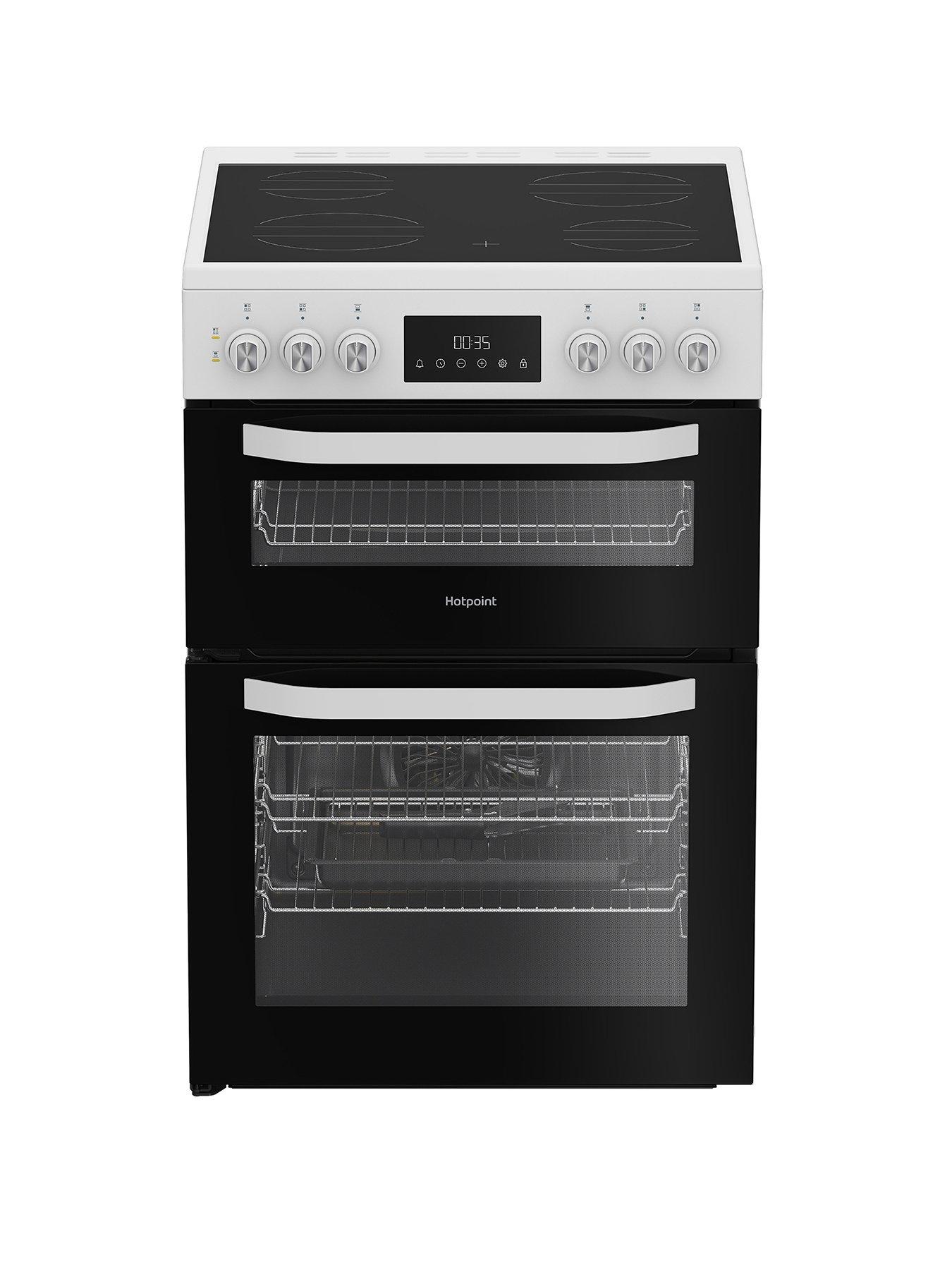 Image 1 of 6 of Hotpoint HDE6VDW - Electric Double Cooker - White