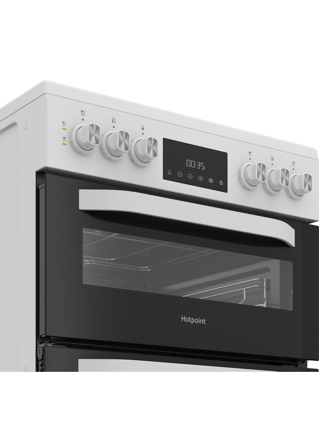 Image 5 of 6 of Hotpoint HDE6VDW - Electric Double Cooker - White