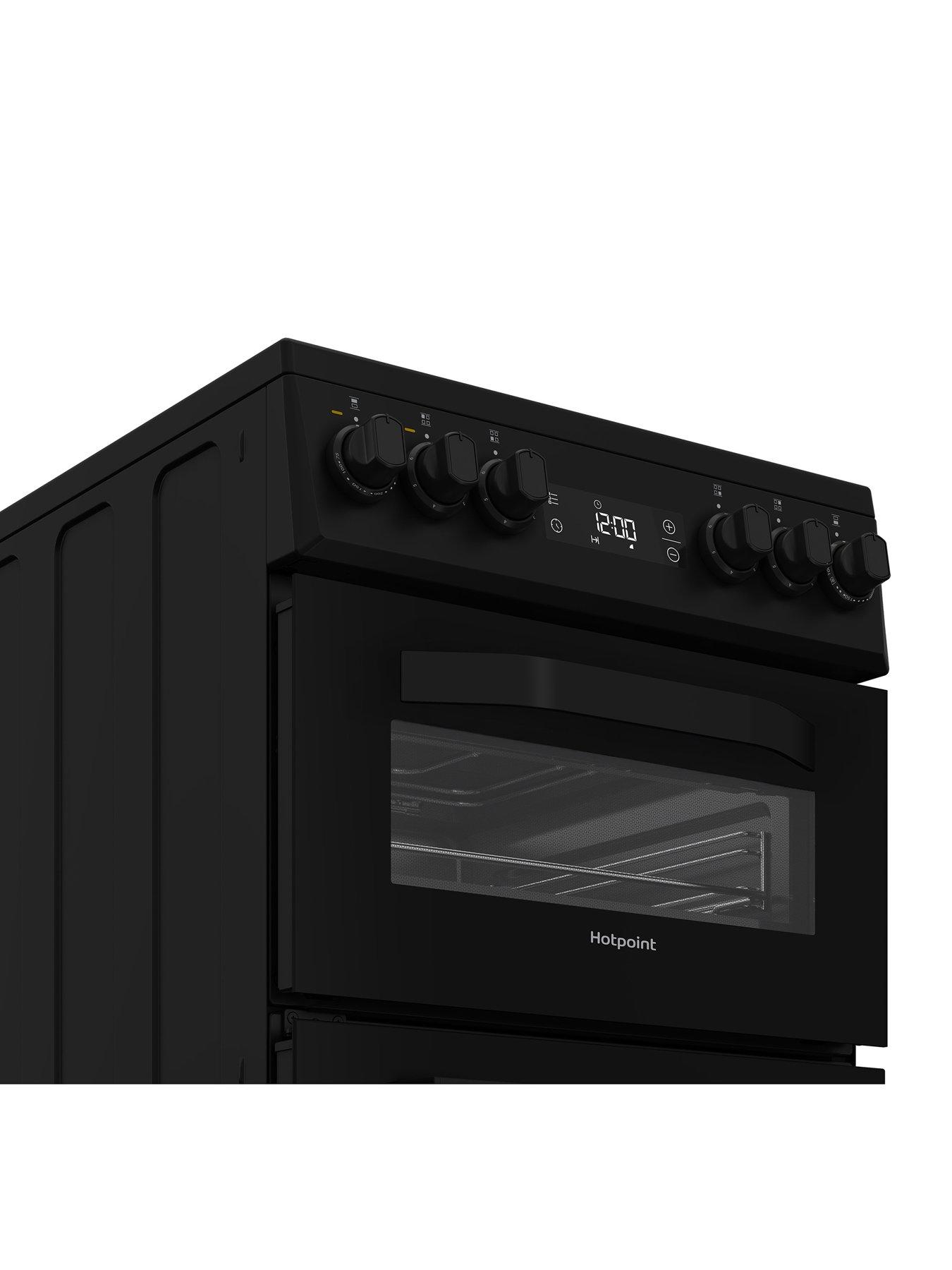 image of hotpoint-hde5vdcb-electric-double-cooker-black