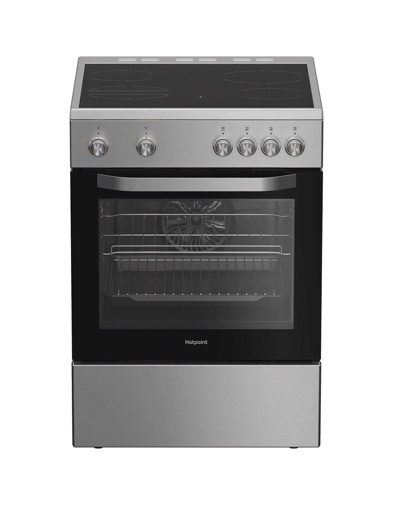 Hotpoint H6V5KMX/UK - Electric Single Cooker with Multiflow Technology - Silver
