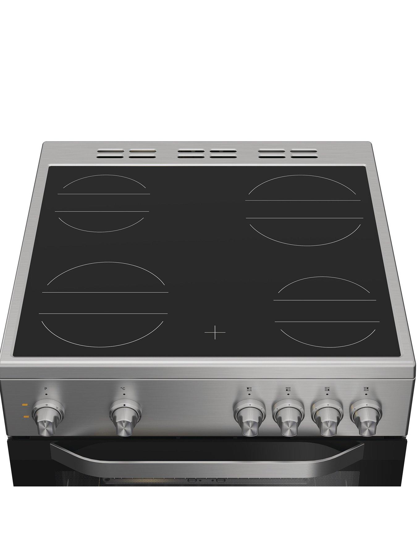  image of hotpoint-h6v5kmxuk-electric-single-cooker-with-multiflow-technology-silver