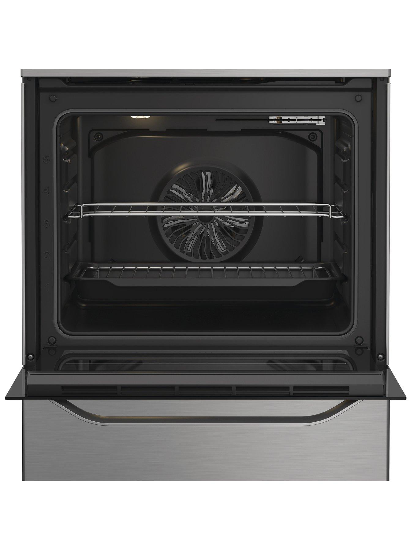  image of hotpoint-h6v5kmxuk-electric-single-cooker-with-multiflow-technology-silver