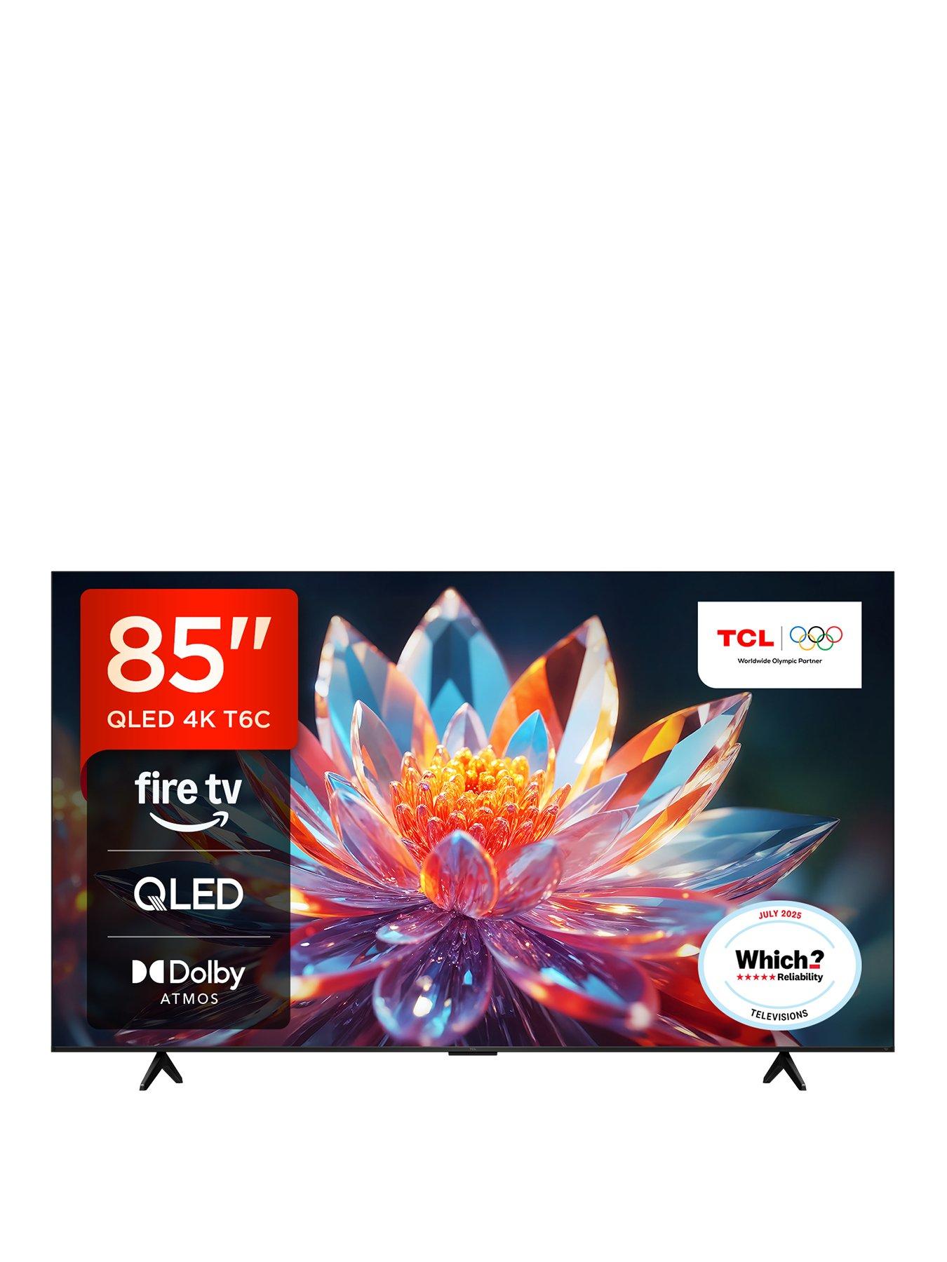 Image 1 of 7 of TCL 85T6C 85" QLED 4K HDR Fire Smart TV with Freely - 85T6C-UK