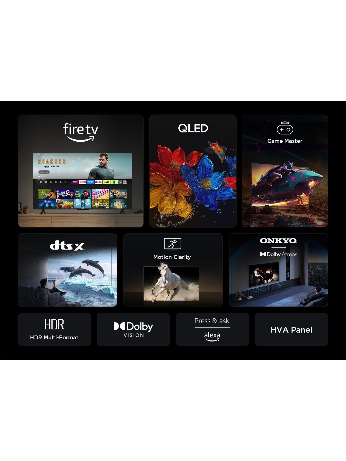 Image 4 of 7 of TCL 85T6C 85" QLED 4K HDR Fire Smart TV with Freely - 85T6C-UK