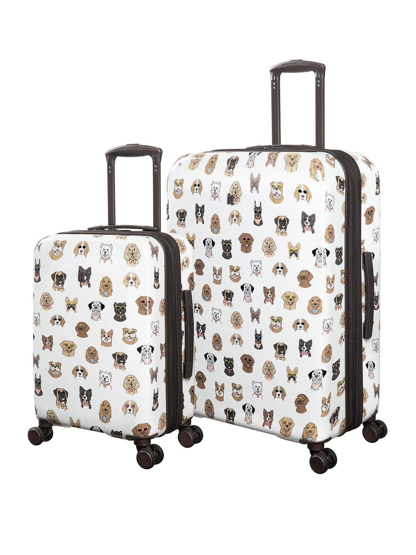 undefined Sheen Groovy Dog Print Hardshell 2pc Suitcase Set