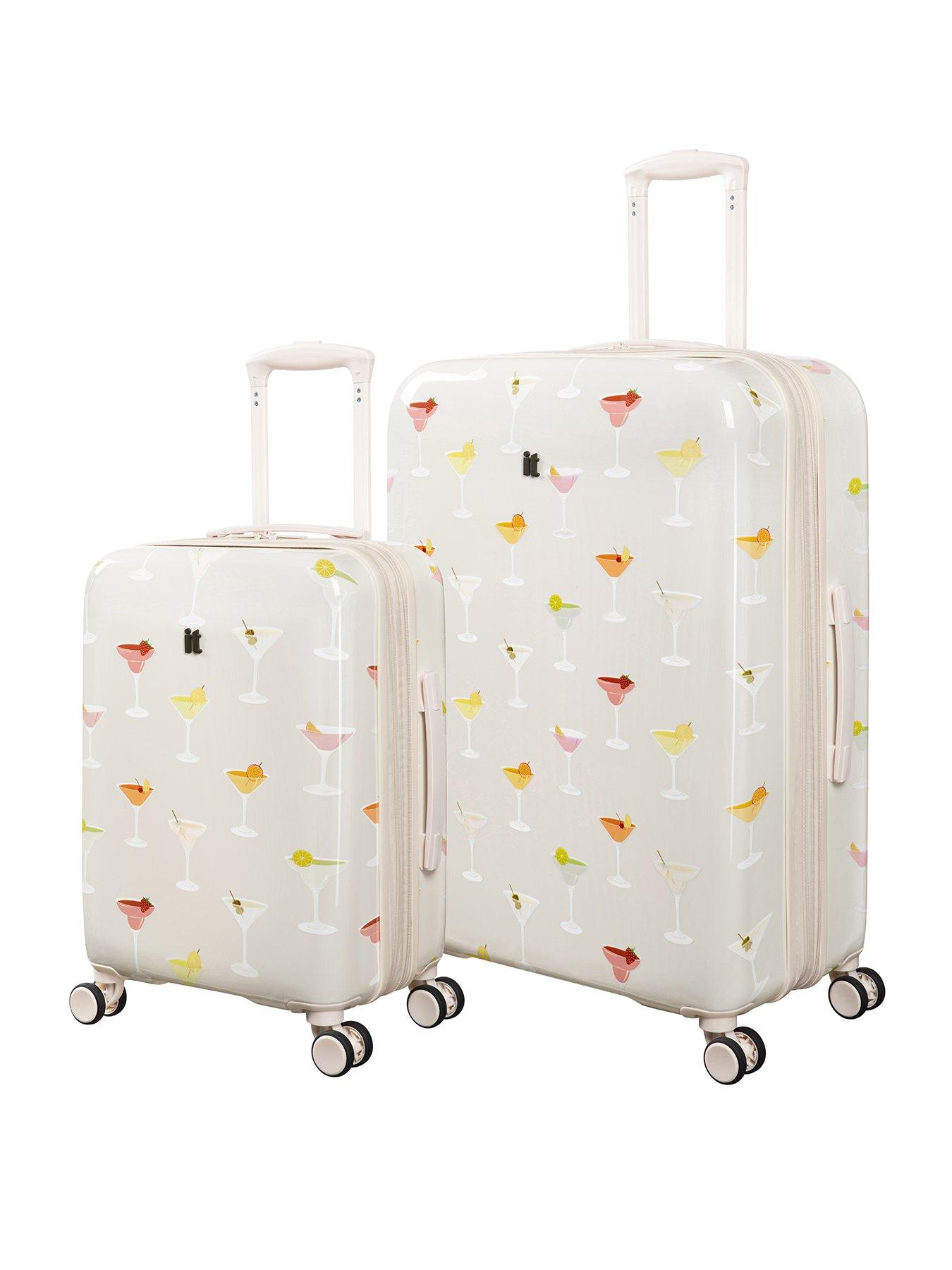 undefined Martini Sparkles Cocktail Print Hardshell 2pc Suitcase Set