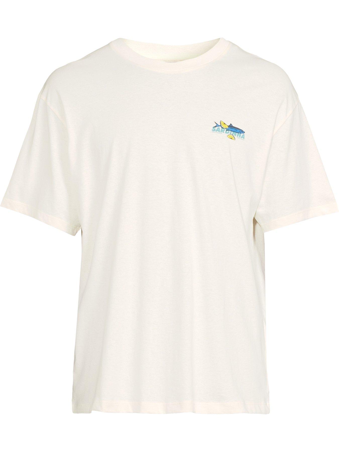 Image 5 of 5 of Jack & Jones Sardinha Back Graphic T-Shirt - Cream