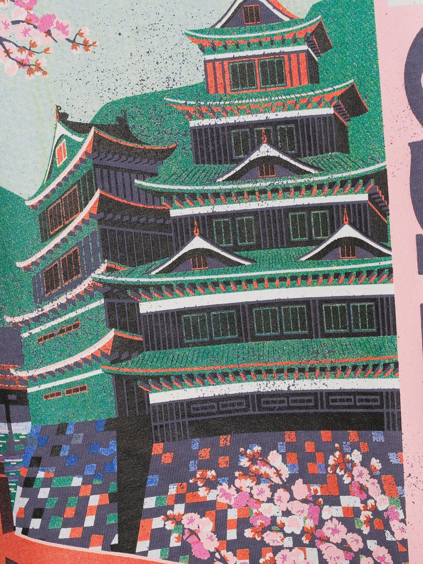 Image 4 of 5 of Jack & Jones Osaka Back Graphic T-Shirt - Blue