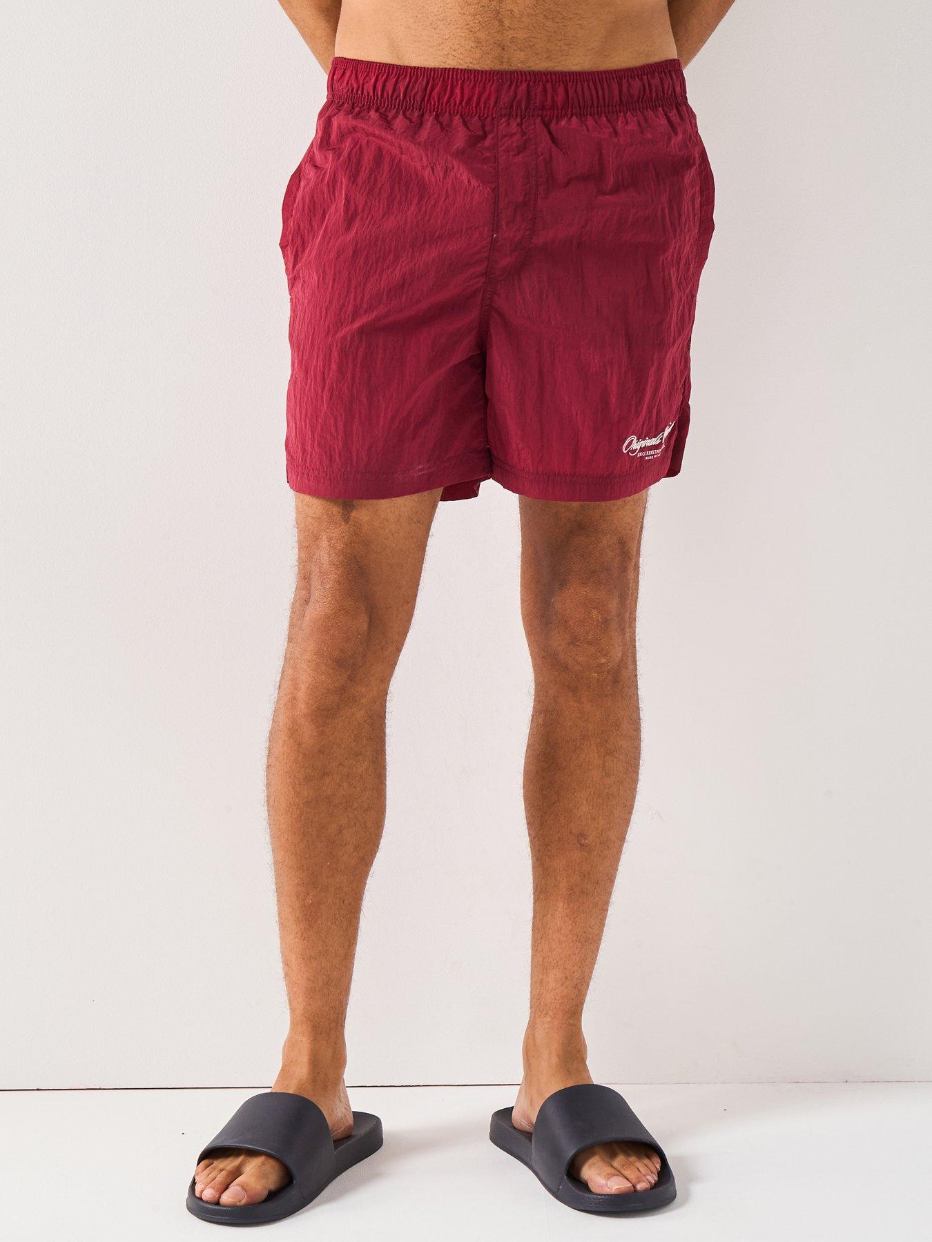 undefined Maui Crinkle Nylon Swim Shorts - Dark Red