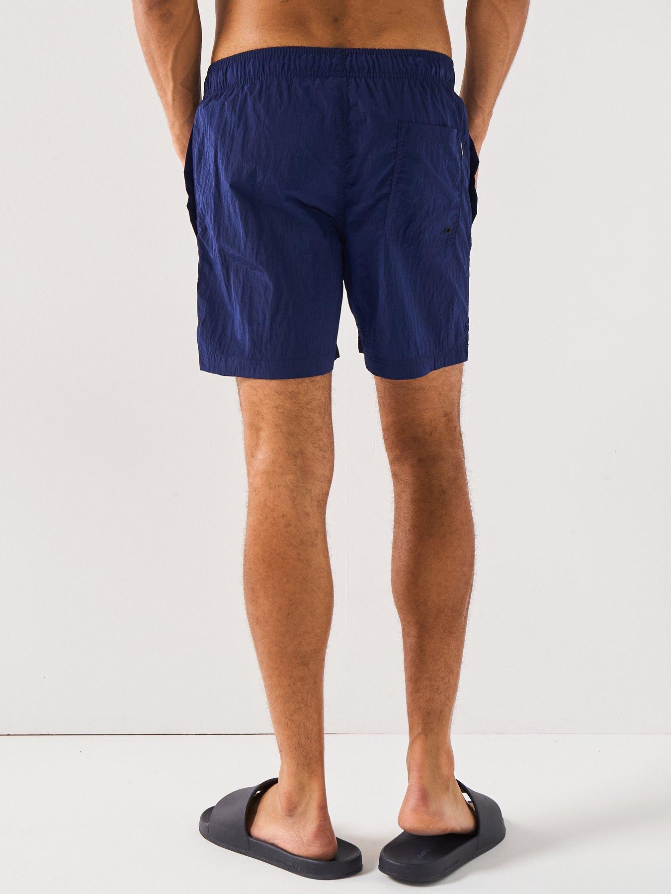 Image 2 of 6 of Jack & Jones Maui Crinkle Nylon Swim Shorts - Navy