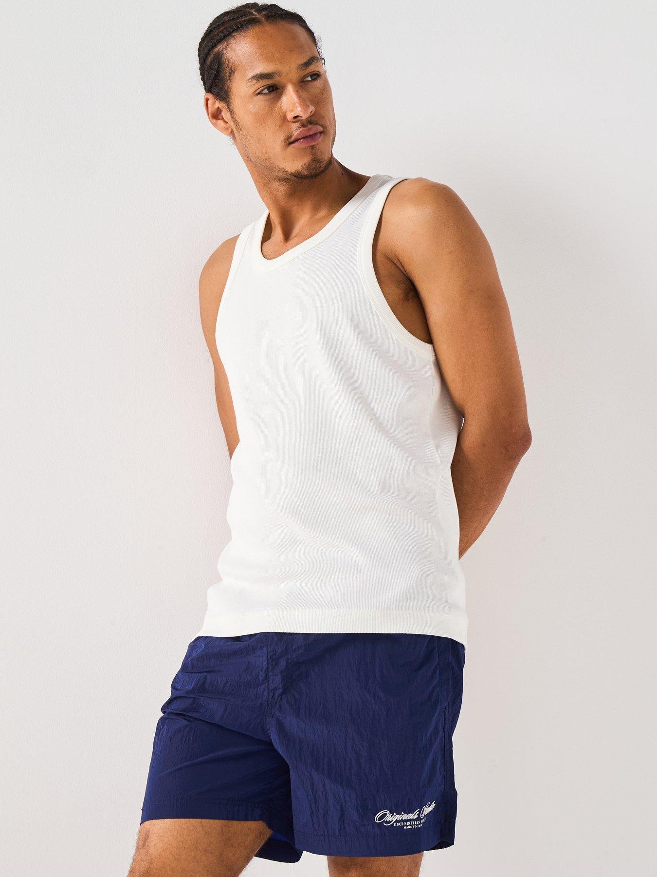 Image 4 of 6 of Jack & Jones Maui Crinkle Nylon Swim Shorts - Navy