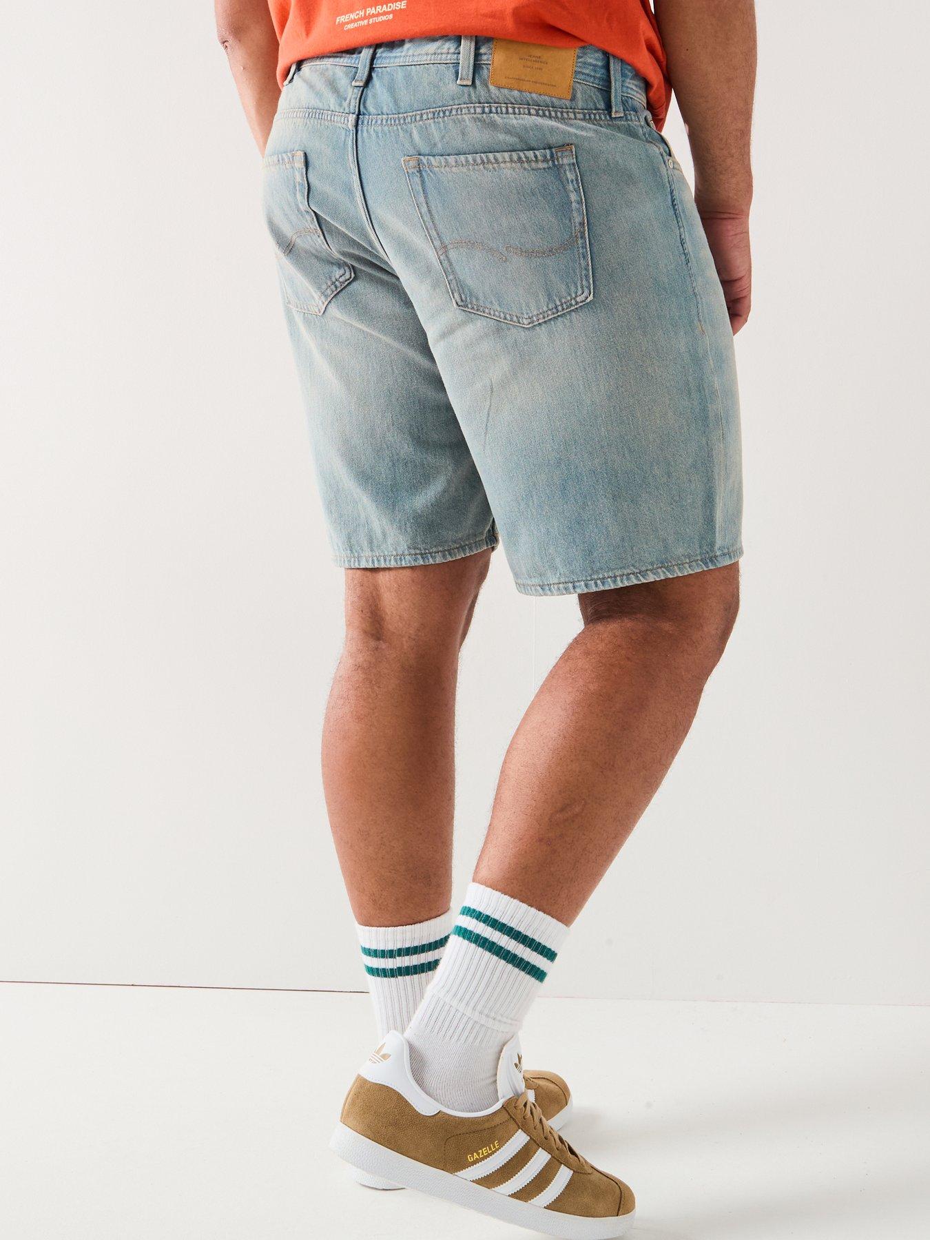 Image 2 of 6 of Jack & Jones Plus Tony Denim Shorts - Blue