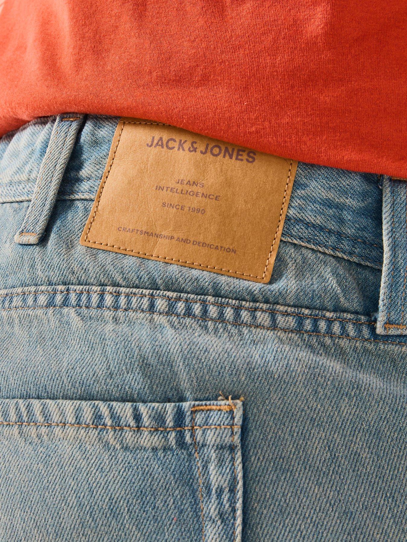 Image 4 of 6 of Jack & Jones Plus Tony Denim Shorts - Blue