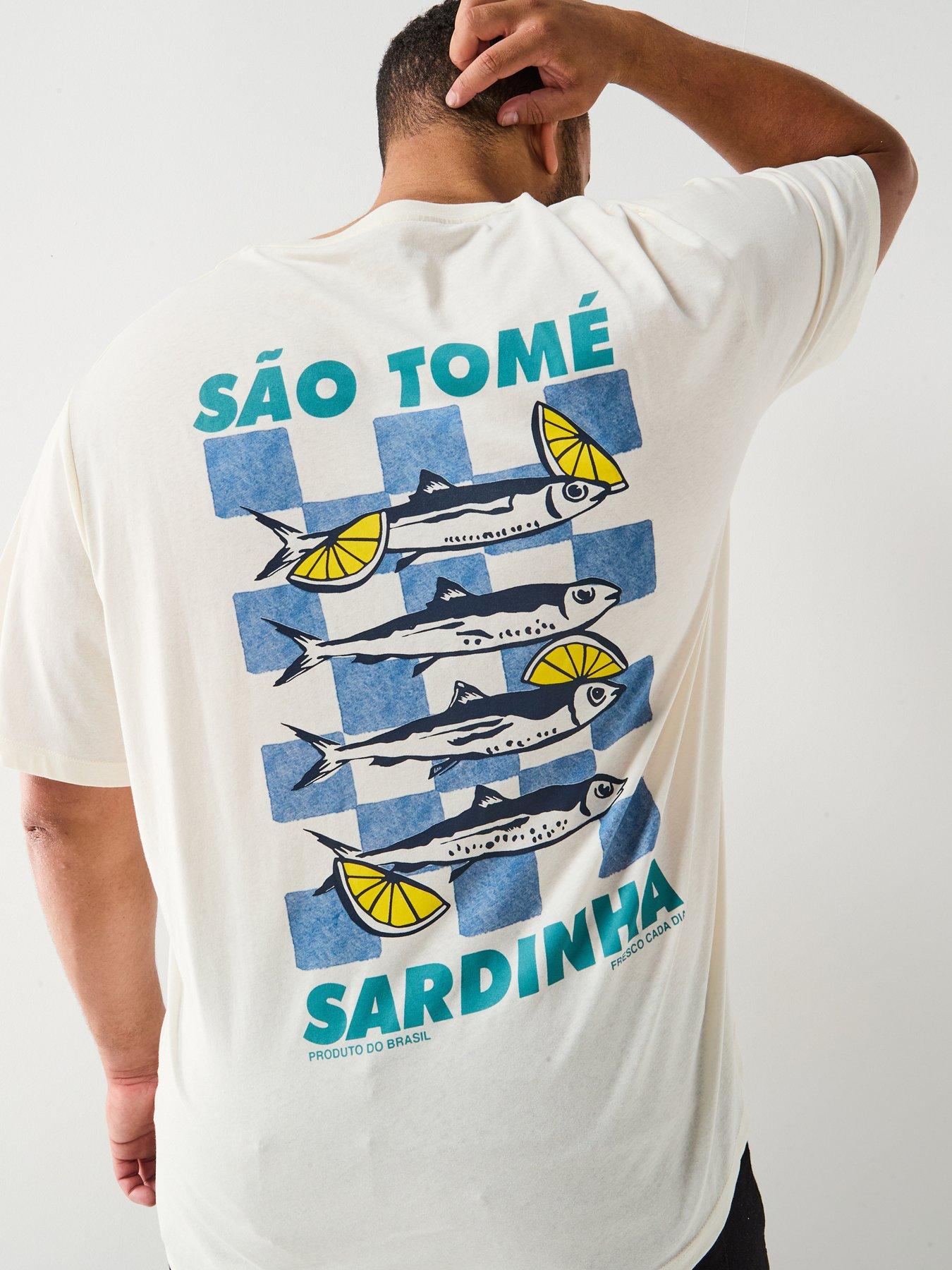 undefined Plus Sardinha Back Graphic T-Shirt - Cream