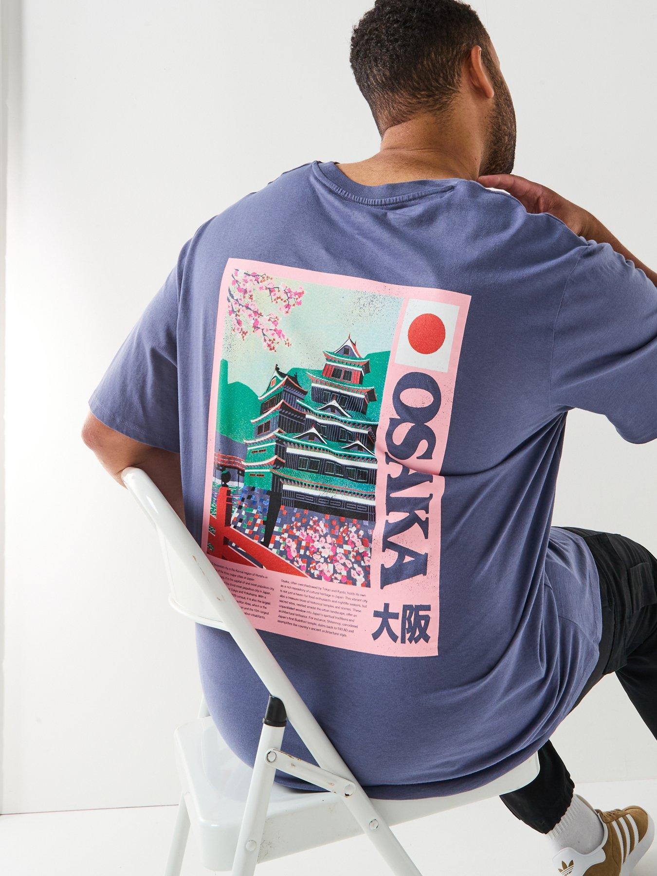 Image 6 of 6 of Jack & Jones Plus Osaka Back Graphic T-Shirt - Blue