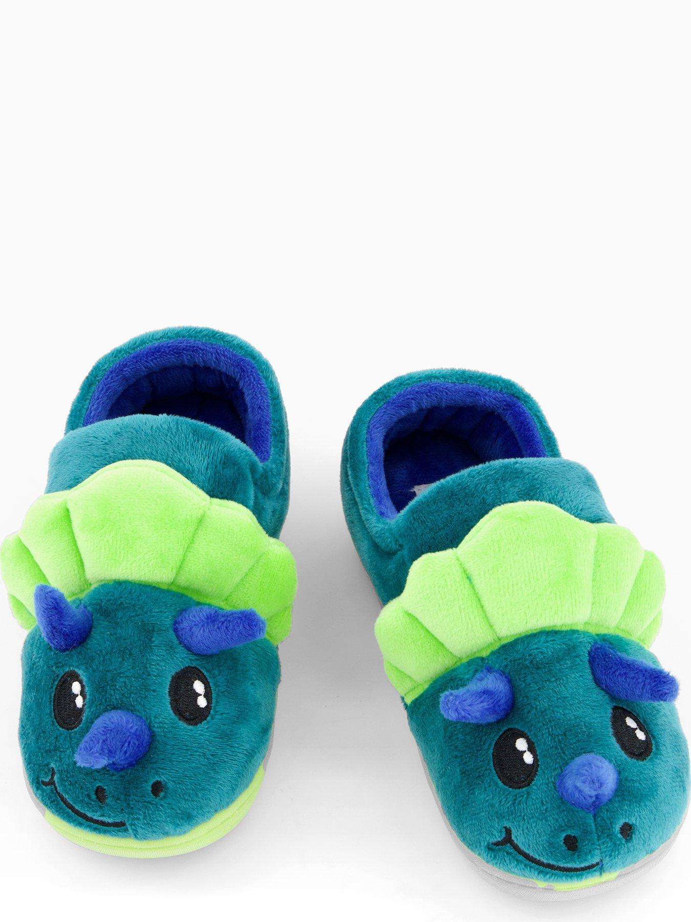 Image 3 of 6 of V by Very Younger Boys Dinosaur Touch Strap Slipper - Blue