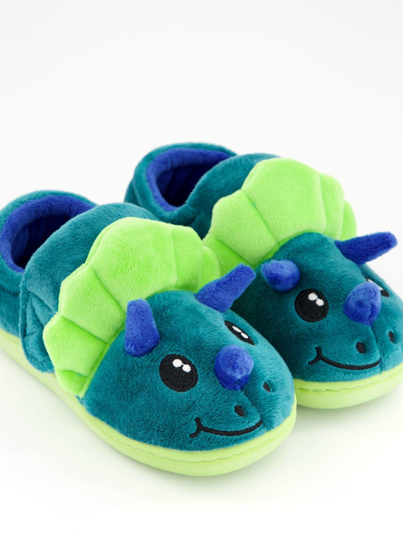 Image 5 of 6 of V by Very Younger Boys Dinosaur Touch Strap Slipper - Blue