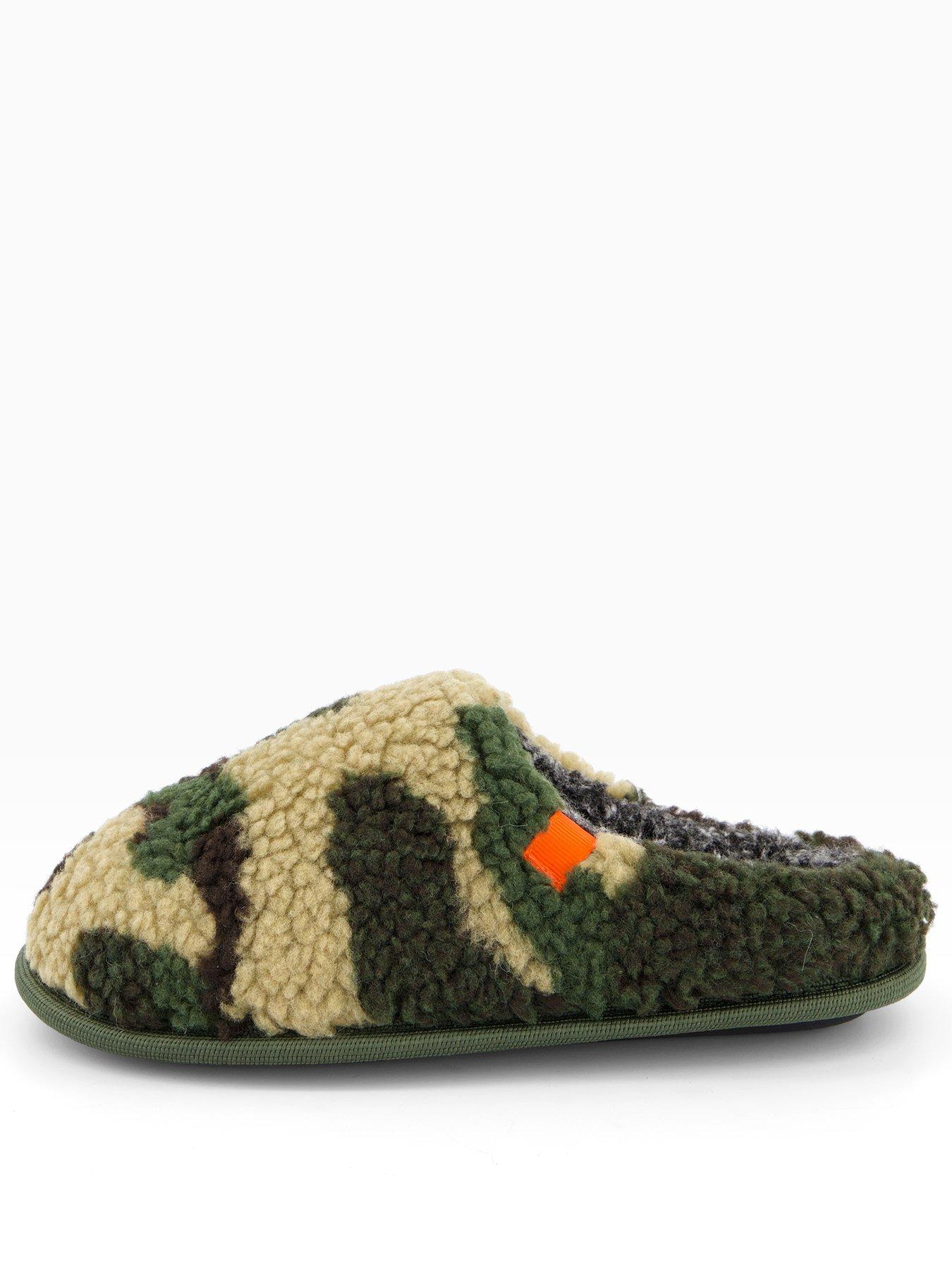 V by Very Older Boys Camo Mule Slipper - Green
