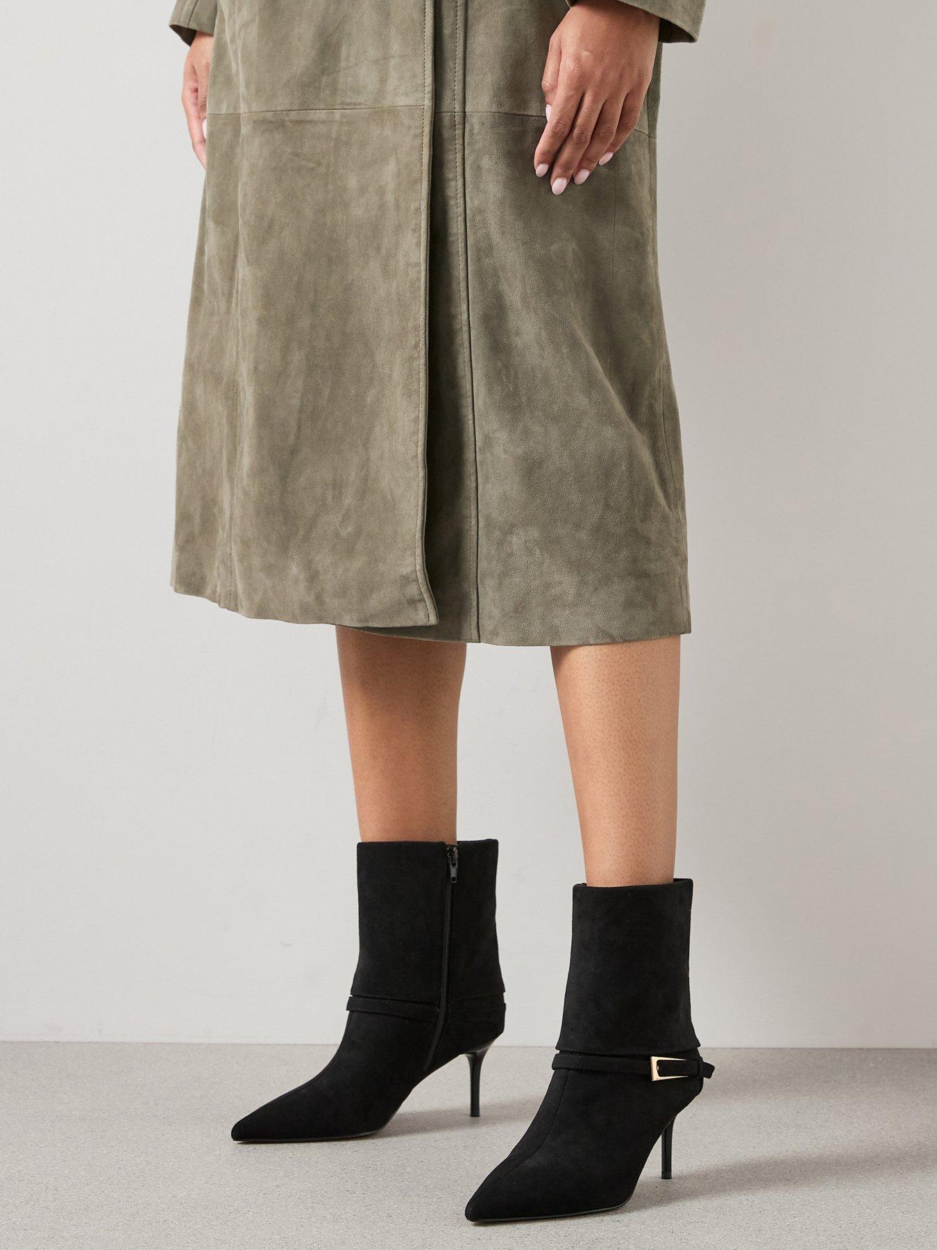 The Very Collection Ankle Boot With Turn Detail Pointed Ankle Boot - Black