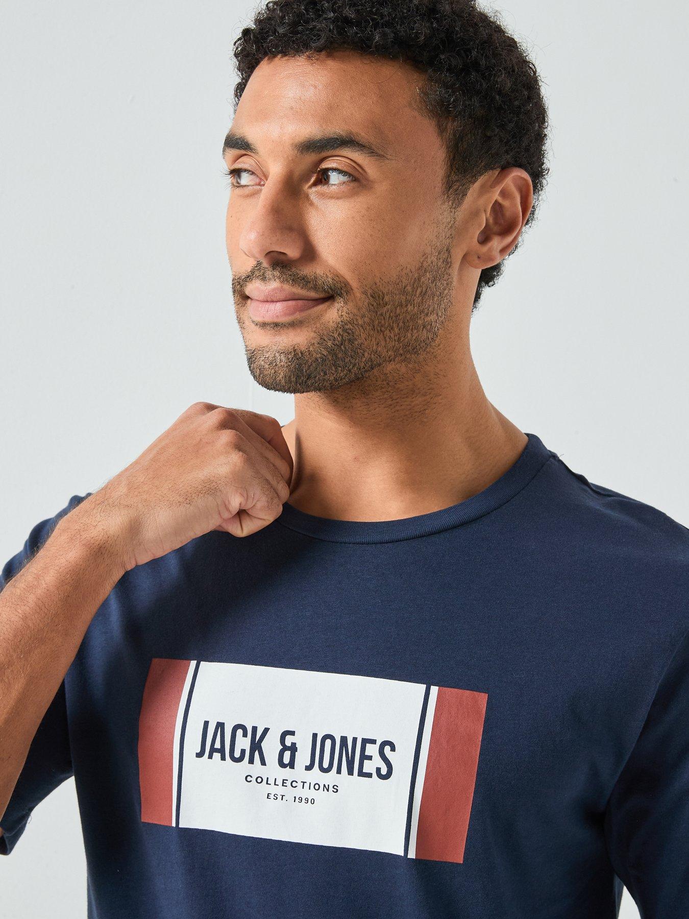 Image 4 of 6 of Jack & Jones Hayato T-Shirt - Navy