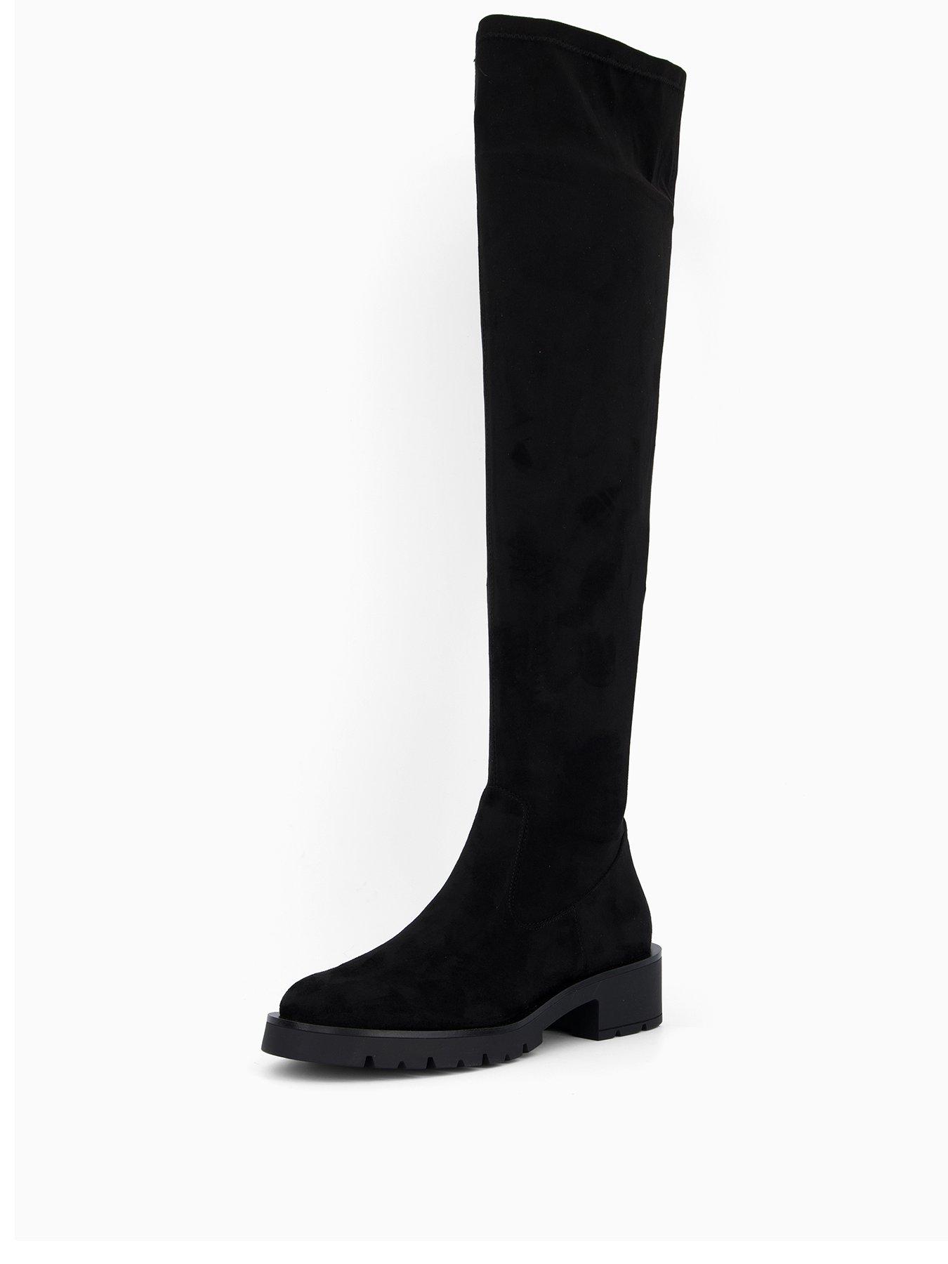 Image 2 of 5 of The Very Collection Wide Fit Over Knee Boot - Black